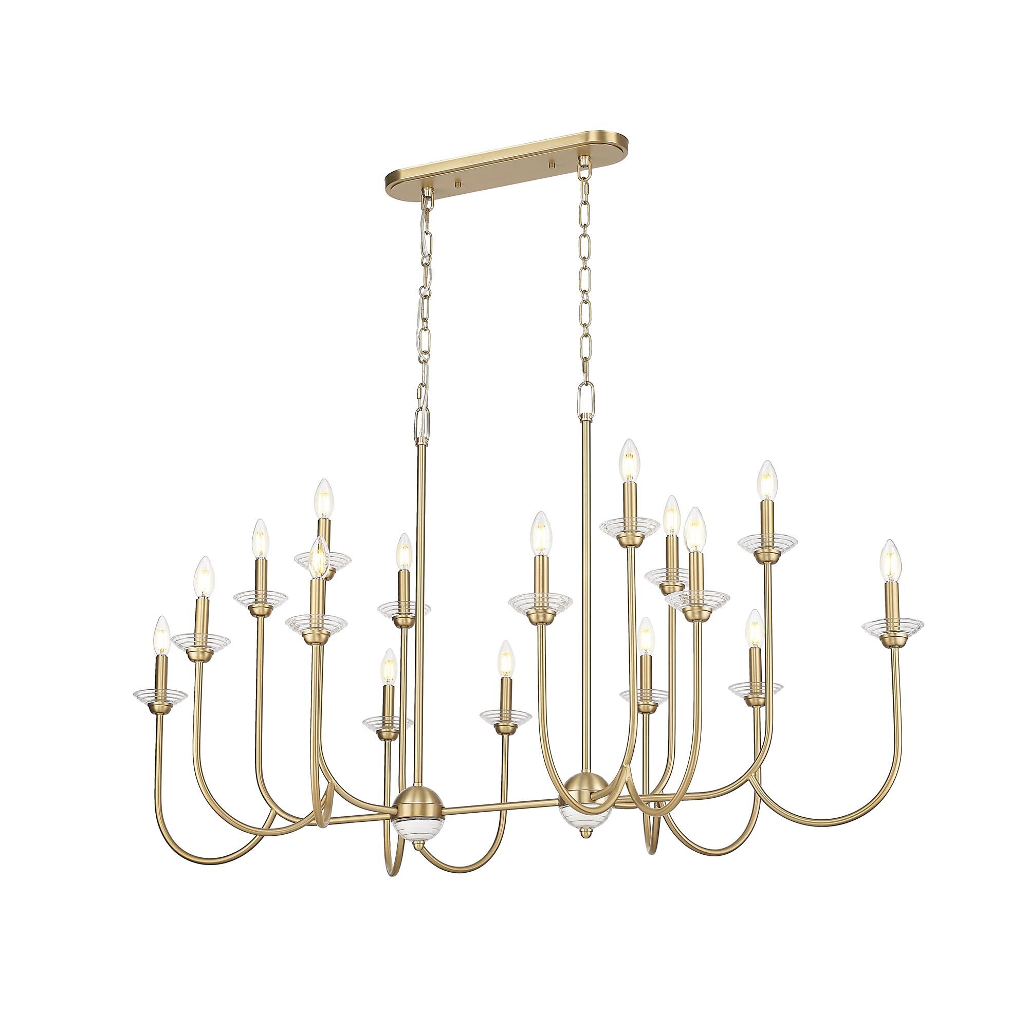 Shown in Modern Gold finish and Clear Ribbed glass and Clear Ribbed shade