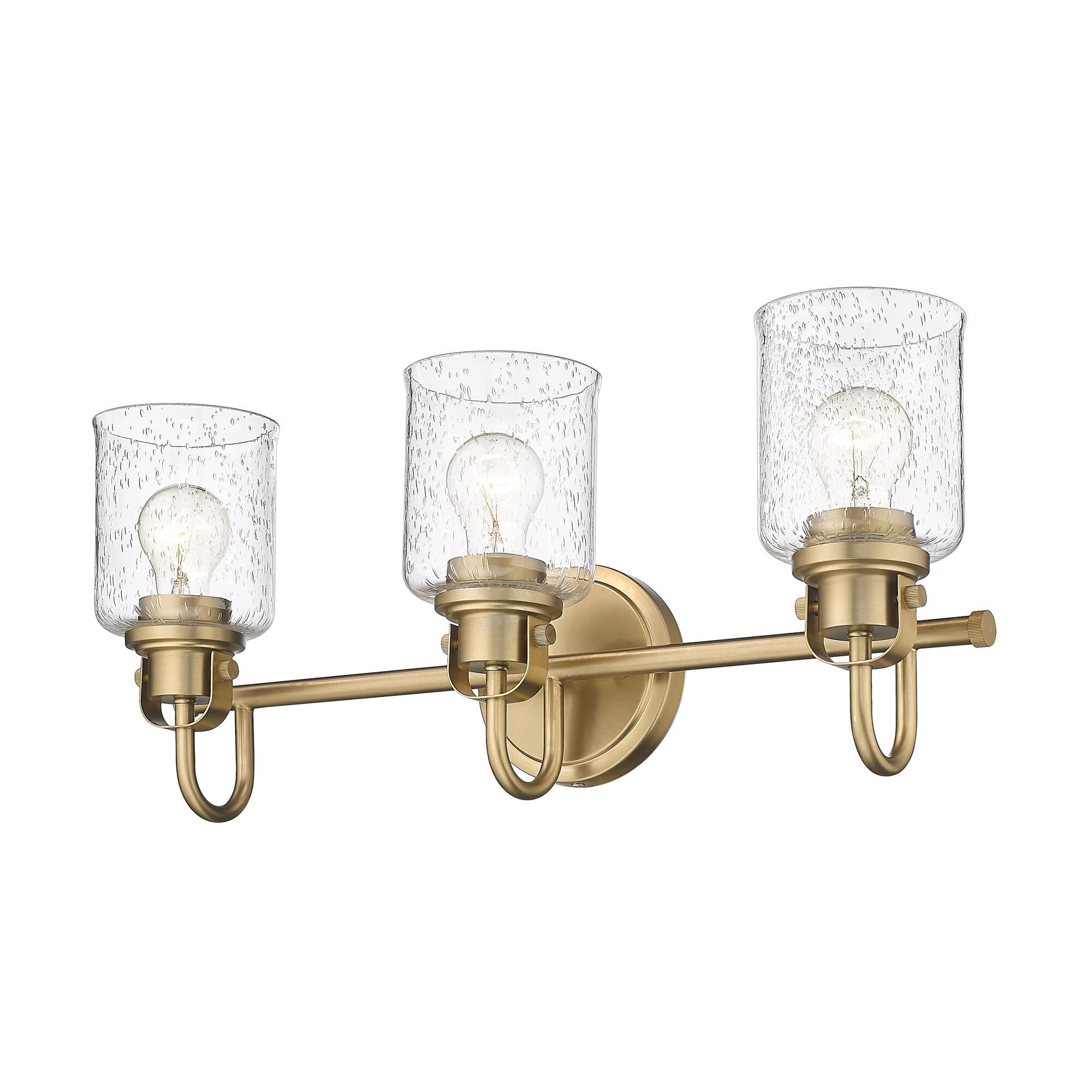 Shown in Heirloom Gold finish and Glass shade
