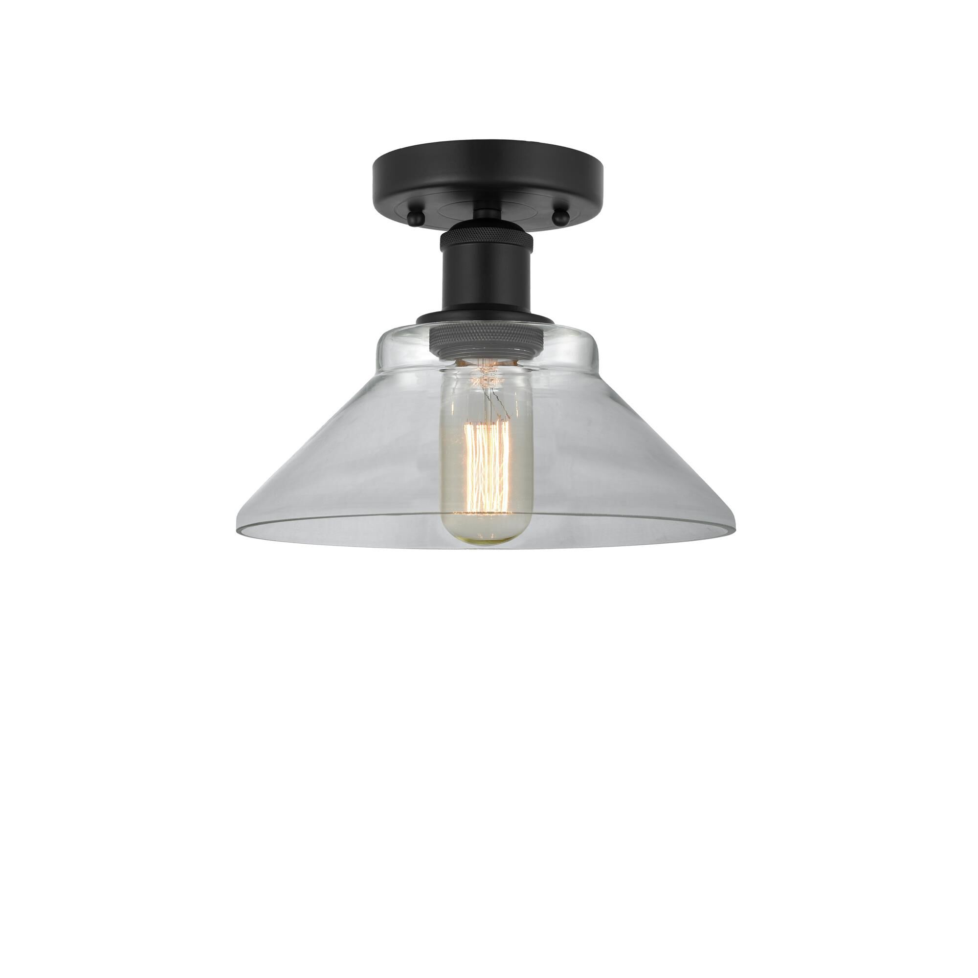 Shown in Matte Black, Clear finish and Clear glass and Clear Glass shade
