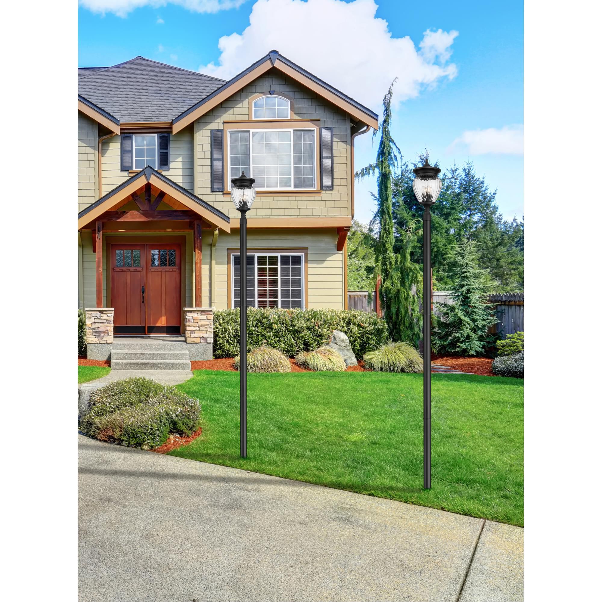 Shown in Black finish and Clear Ribbed glass and Clear Ribbed shade