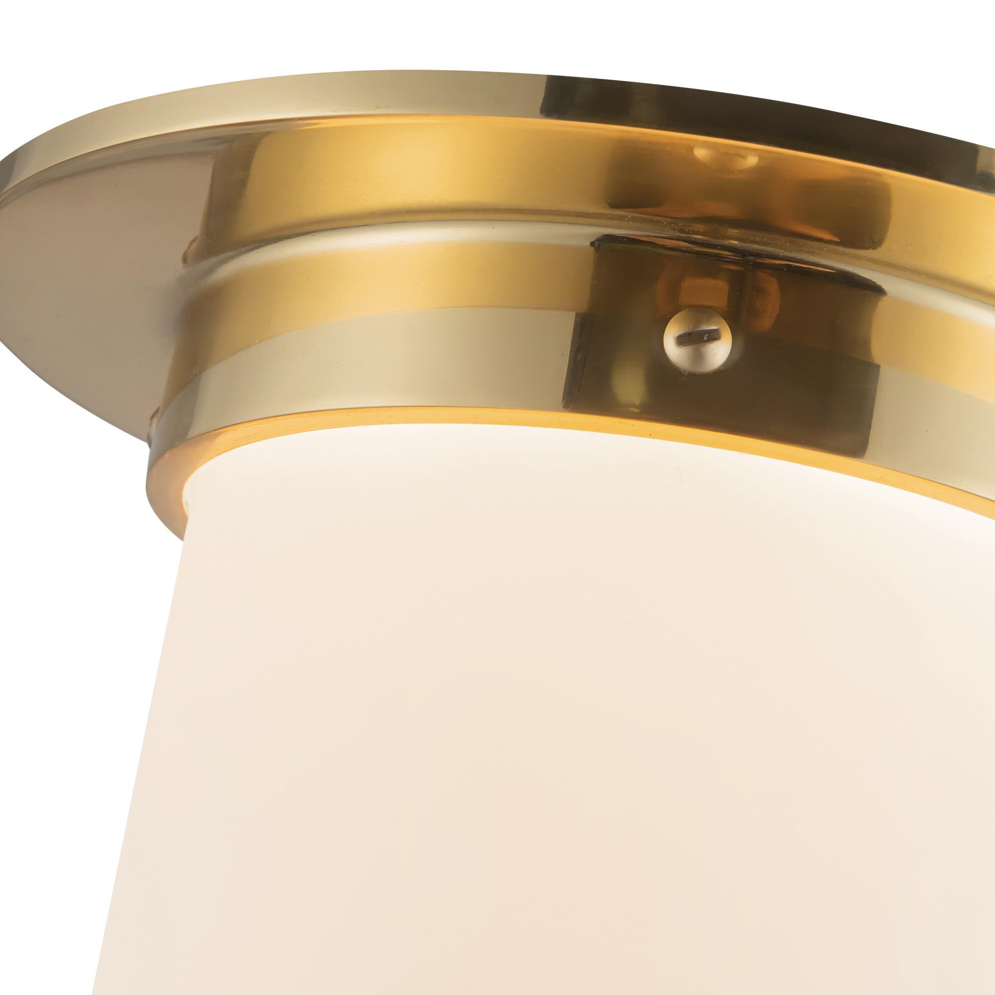 Shown in Patina Brass finish and Matte Opal glass