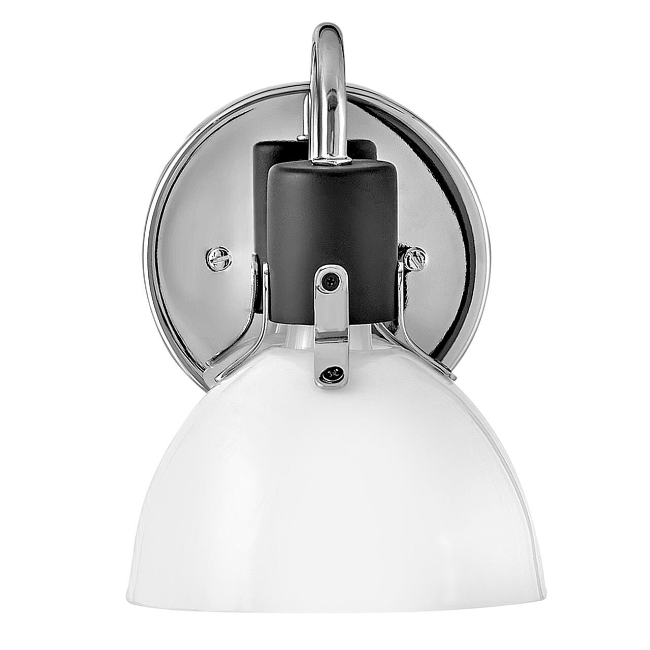 Shown in Chrome with Black Accents finish and Cased Opal glass