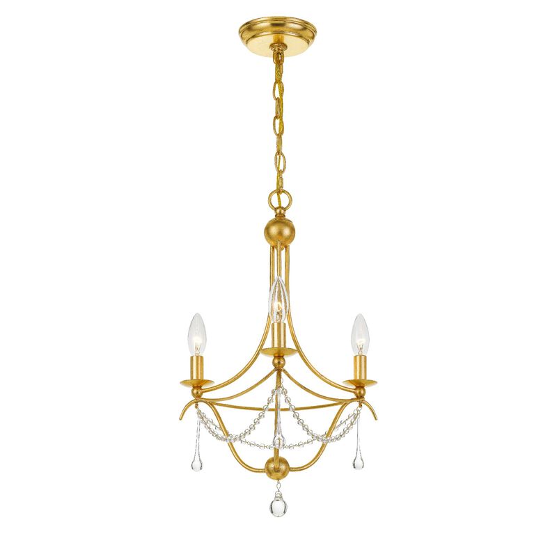 Metro 15 Inch 3 Light Mini Chandelier by Crystorama