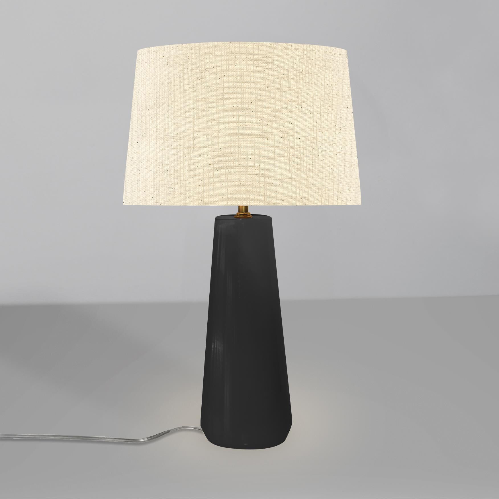 Shown in Gloss Black finish and Cream shade