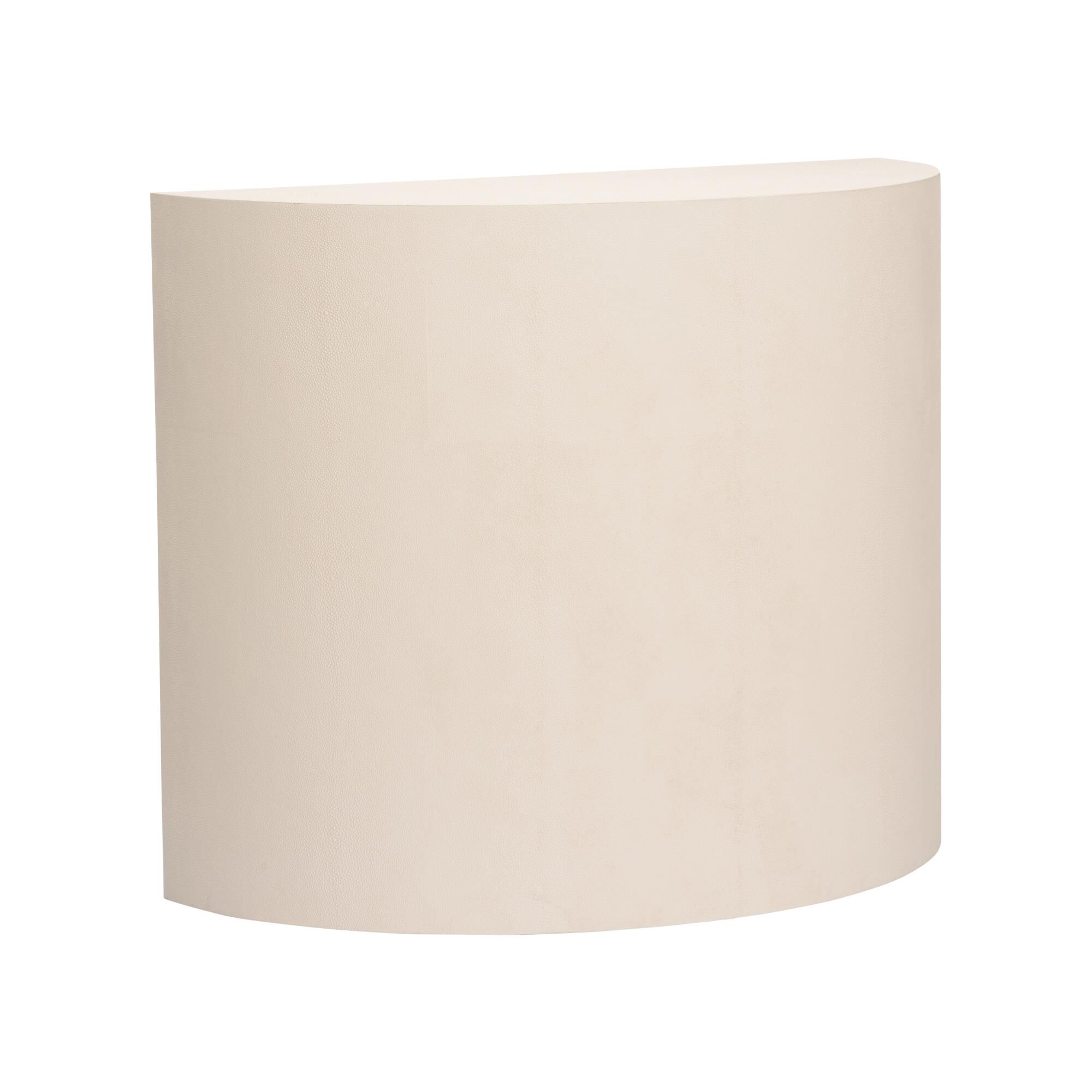 Elizabeth Wicker Daily Demilune 40 Inch Console Table by Chelsea House