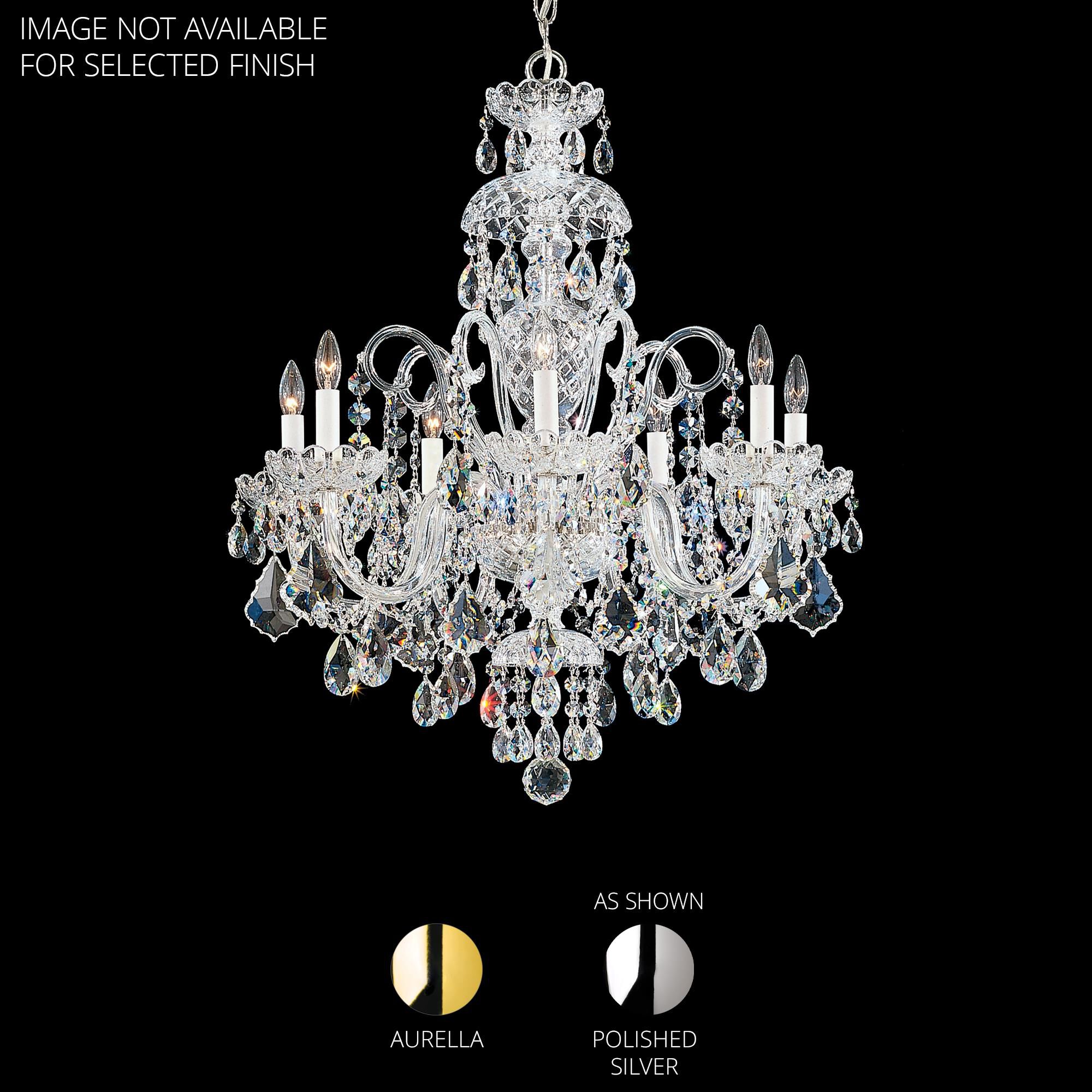 Shown in Polished Gold finish and Clear Radiance crystal