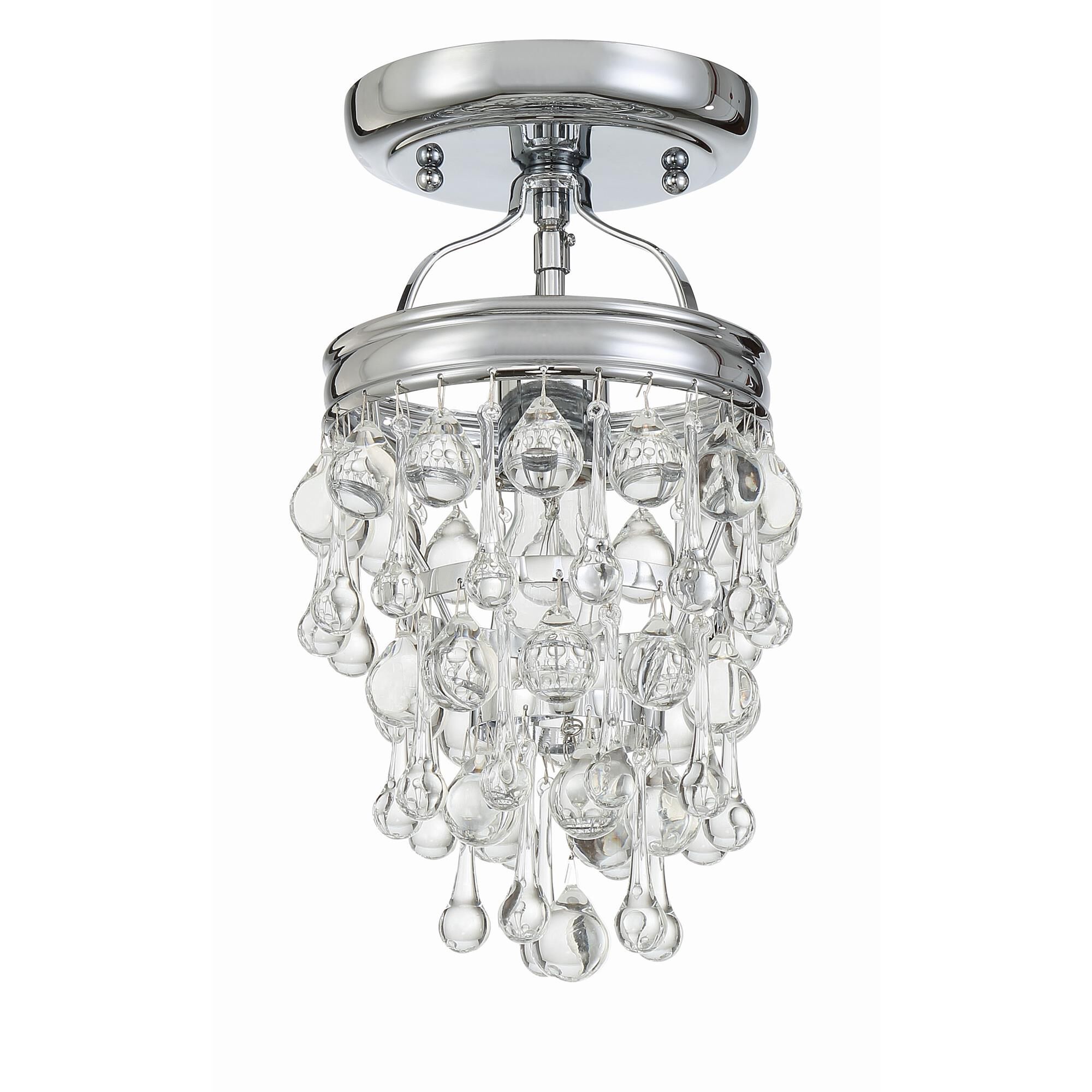 Shown in Polished Chrome finish and Clear Glass Drops crystal