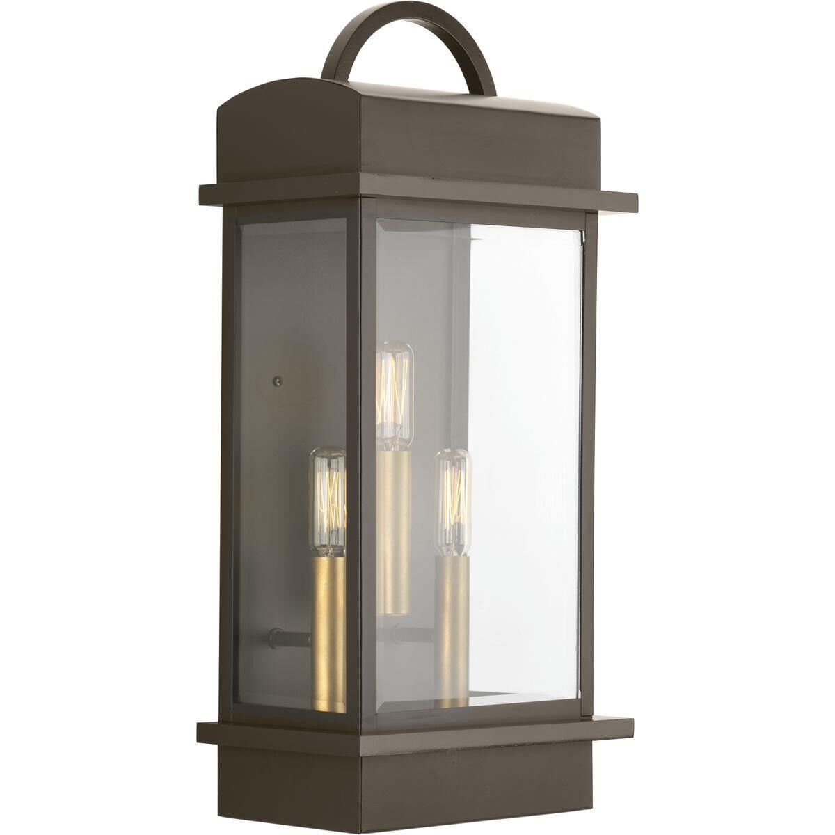 Shown in Antique Bronze finish and Clear Beveled glass