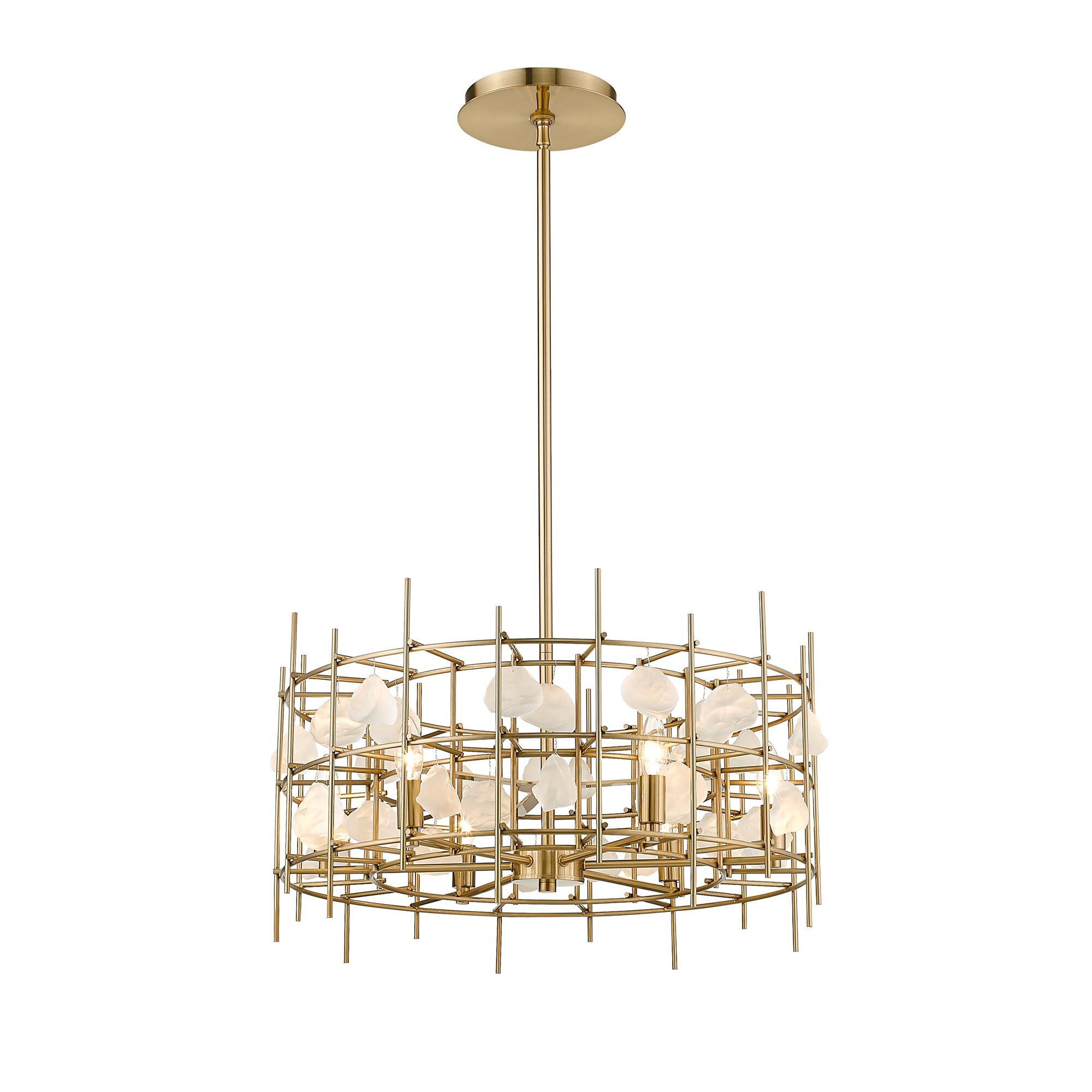 Shown in Aged Brass finish and --- glass and --- shade