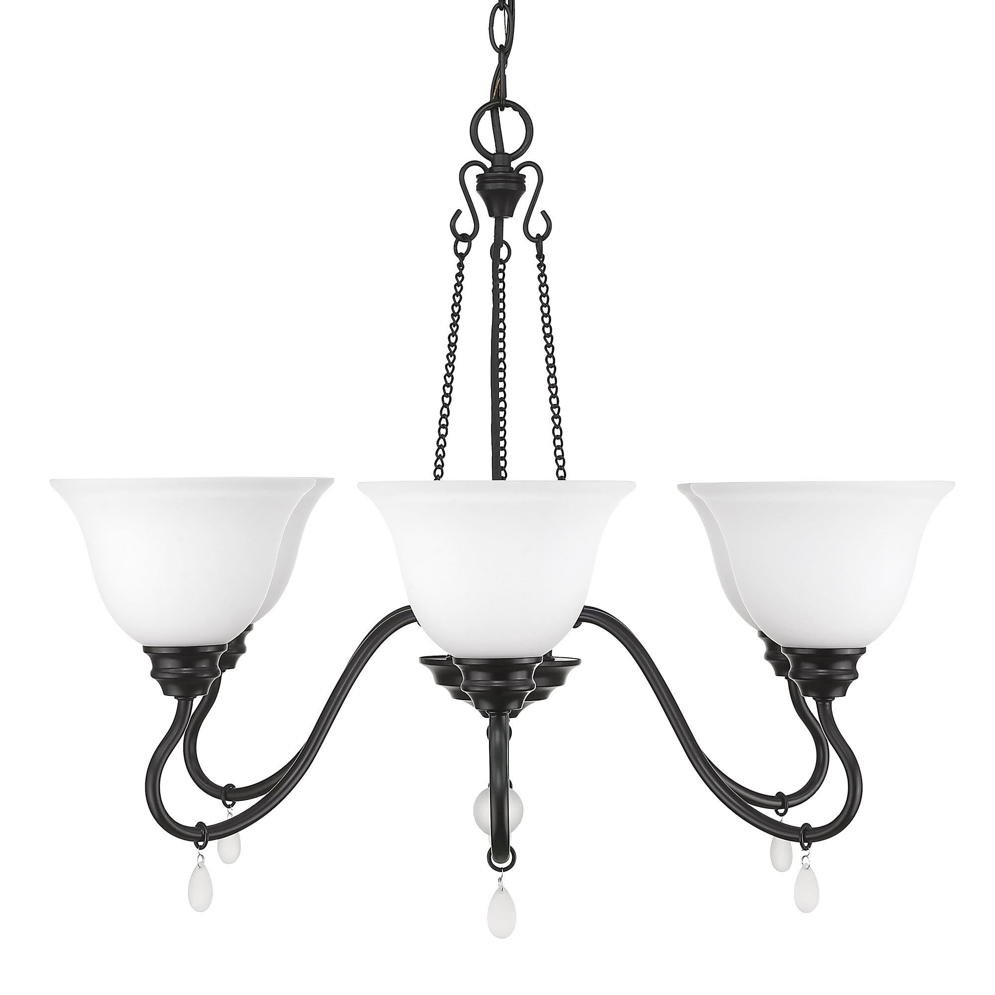 Donya 28 Inch 6 Light Chandelier by Golden Lighting