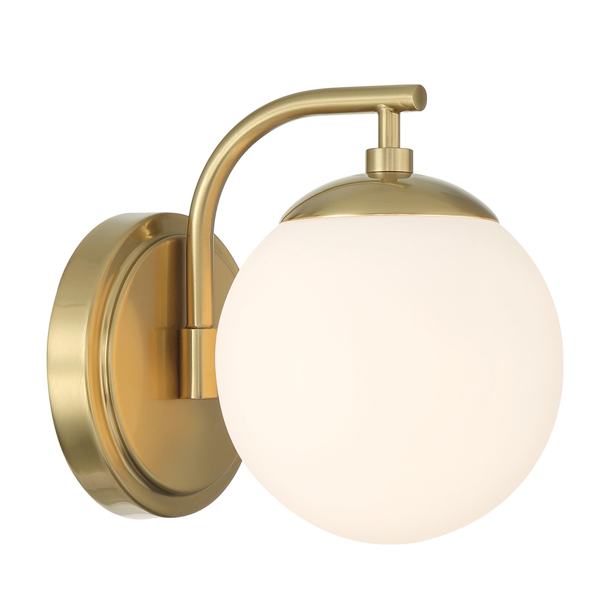 Shown in Vibrant Gold finish and Frosted glass