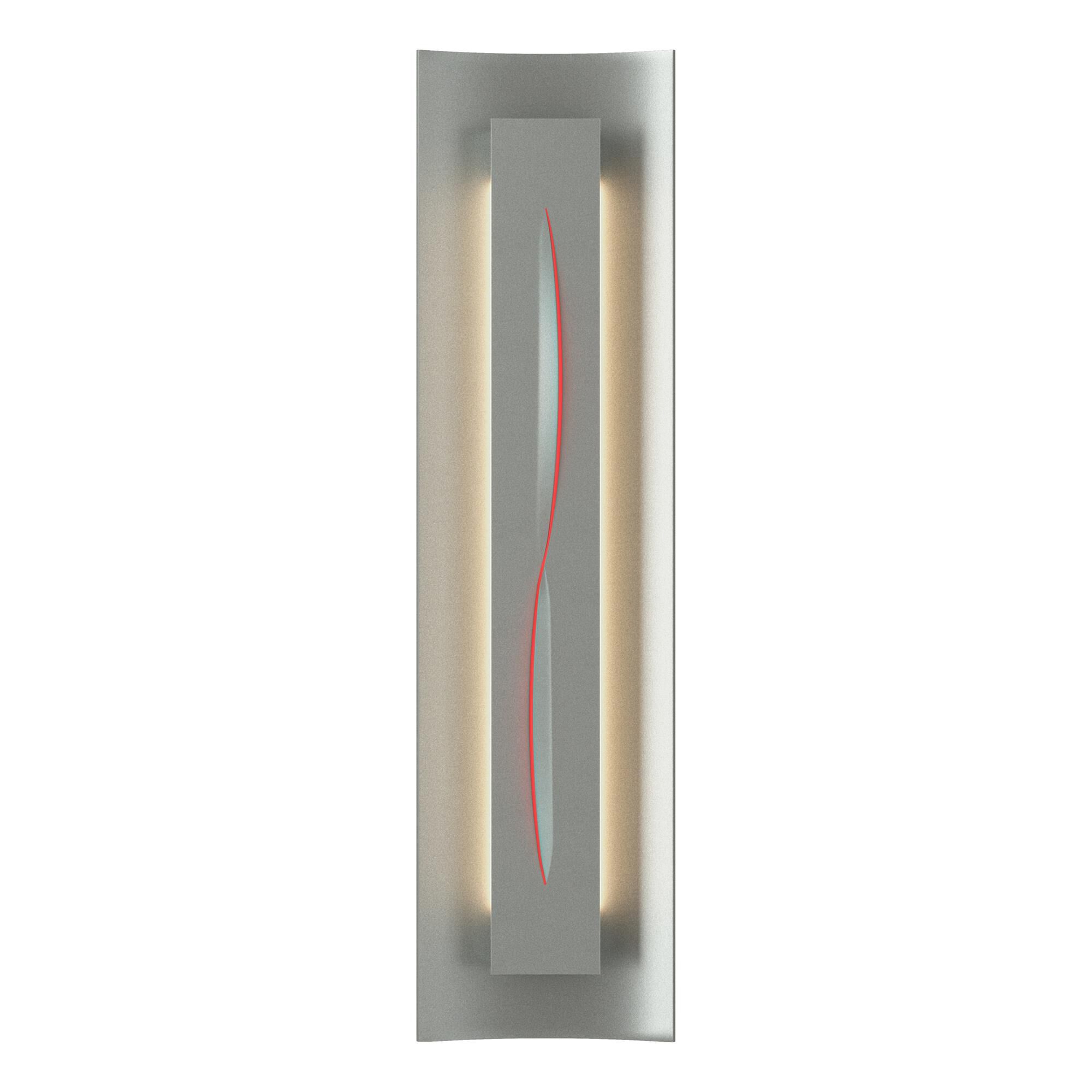 Shown in Vintage Platinum finish and Red  glass
