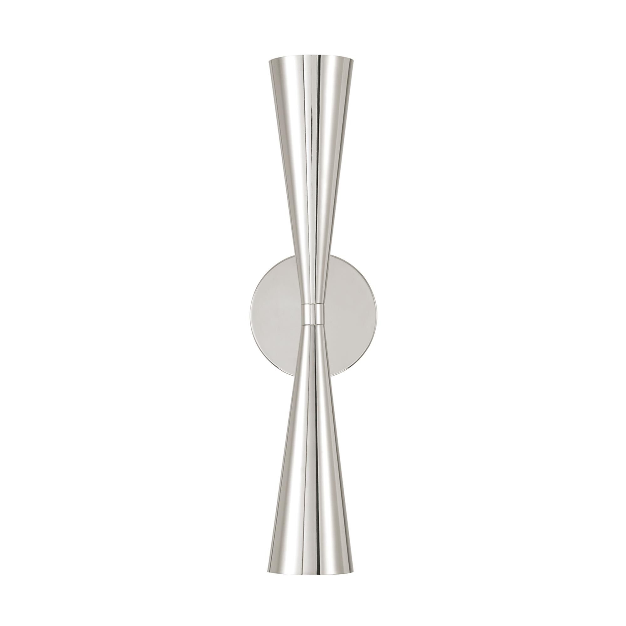 Shown in Polished Nickel finish and Polished Nickel Metal with White Interior shade