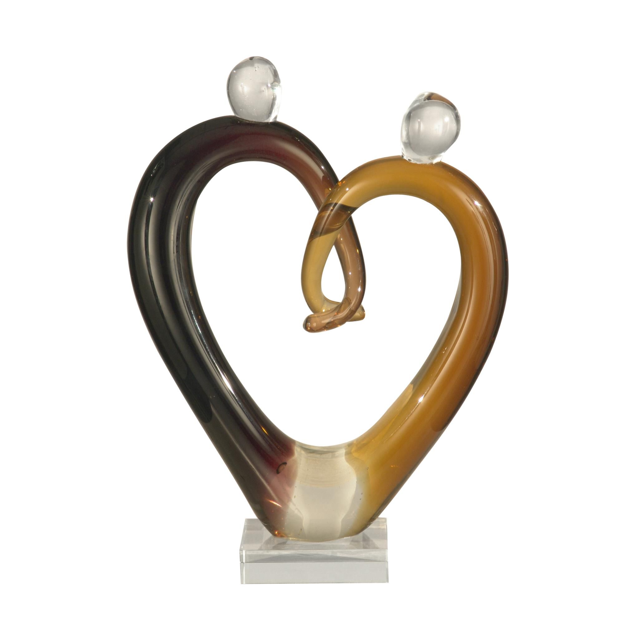 Art Glass Hearts Figurine by Dale Tiffany