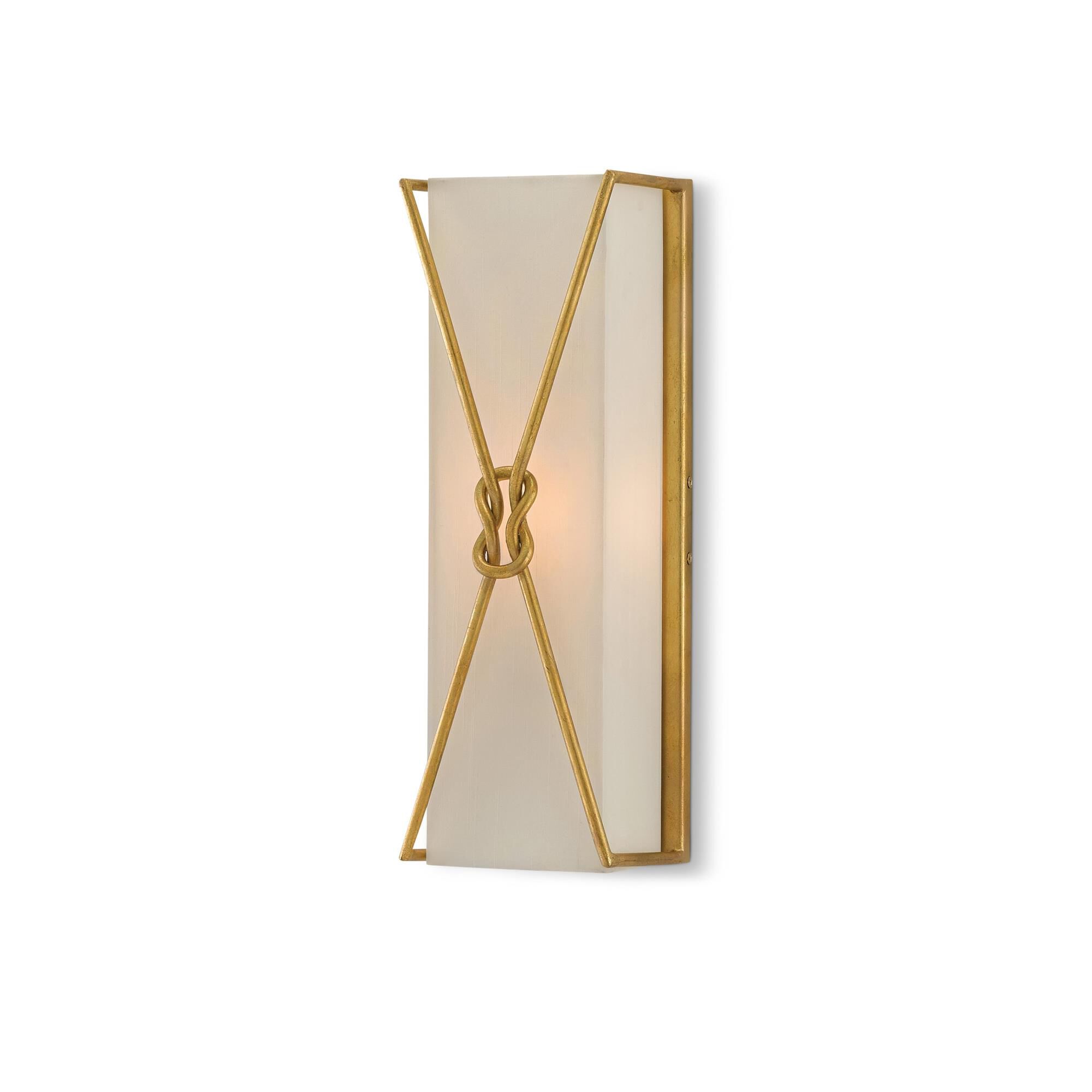Shown in Contemporary Gold Leaf finish and Included shade