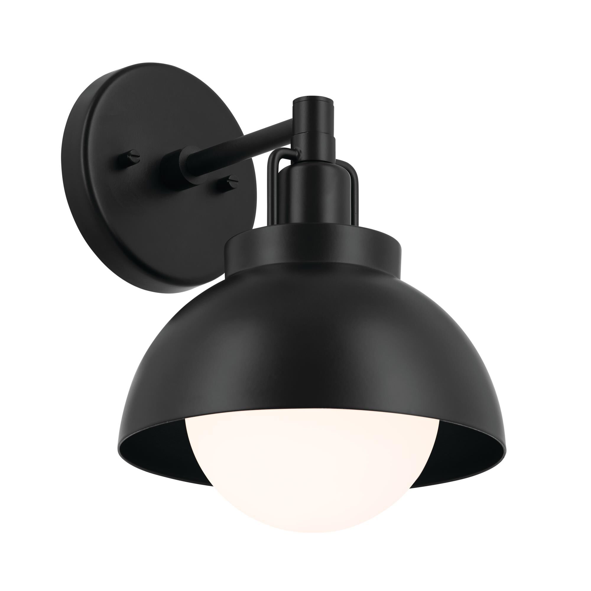 Shown in Black finish and Satin Etched Cased Opal glass