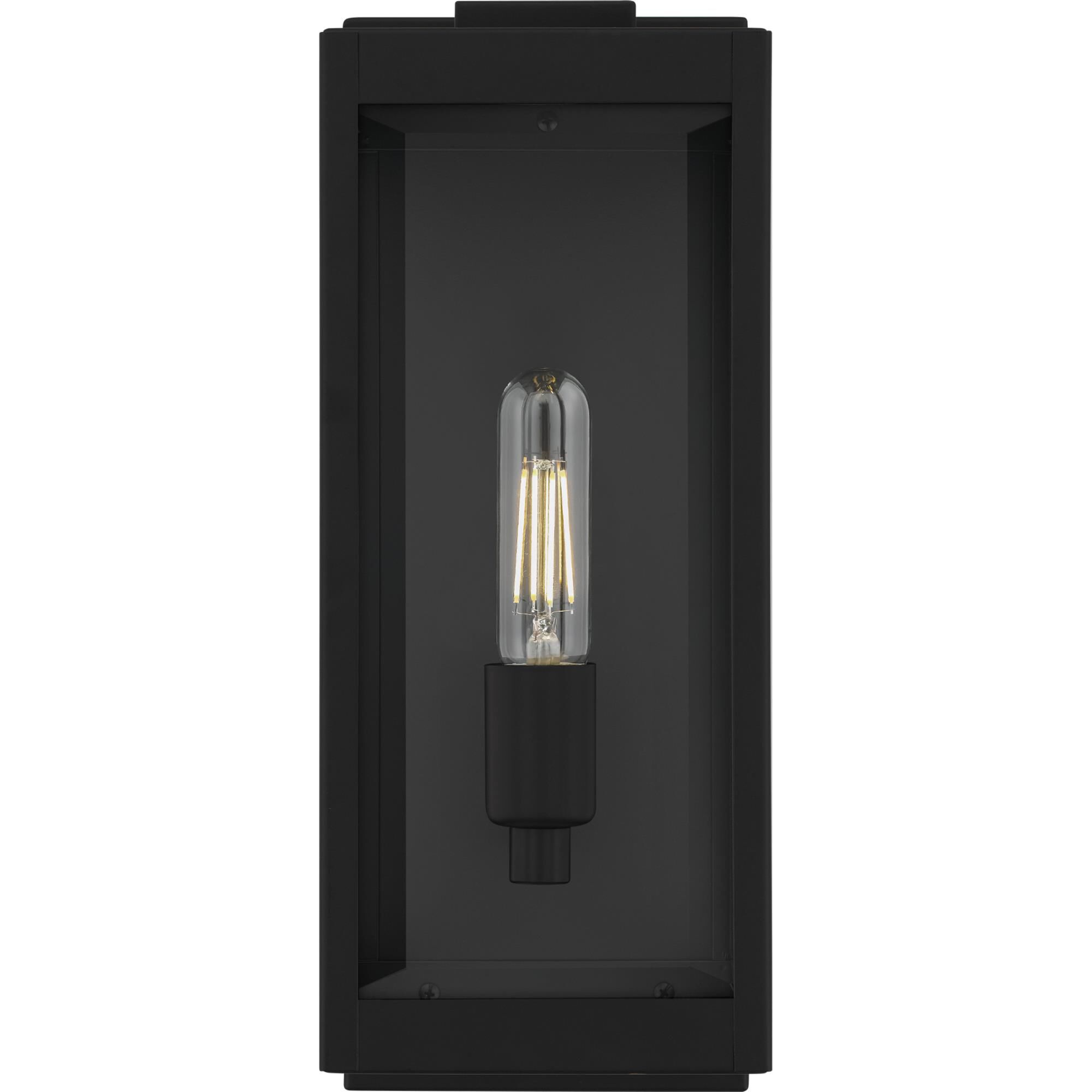 Shown in Earth Black finish and Clear Beveled Glass shade