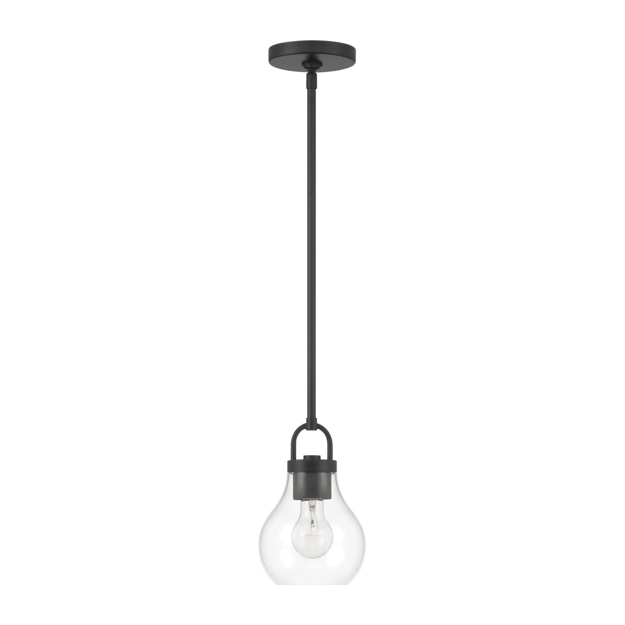 Shown in Matte Black finish and Clear glass