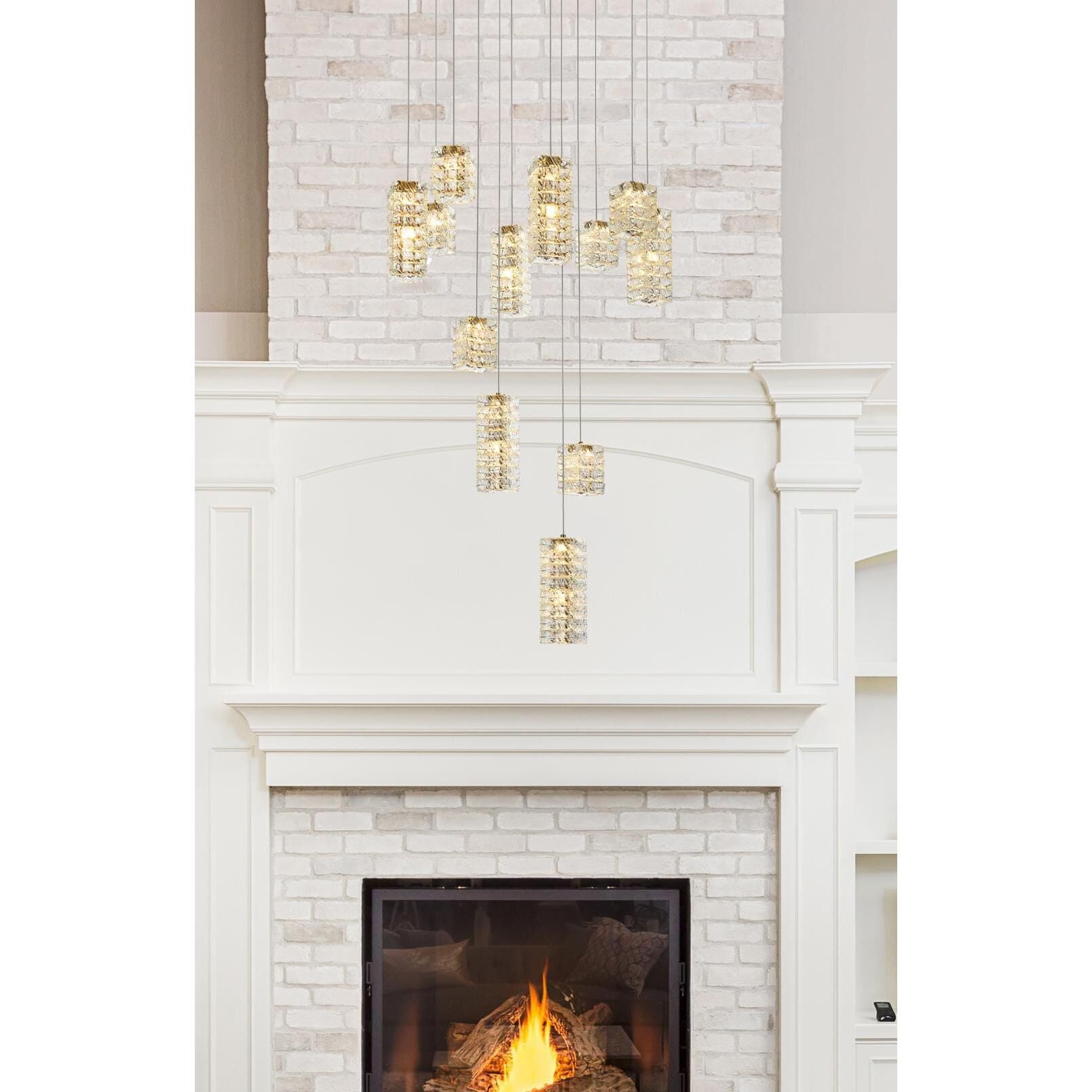 Aston 28 Inch Multi Light Pendant by Elegant Lighting