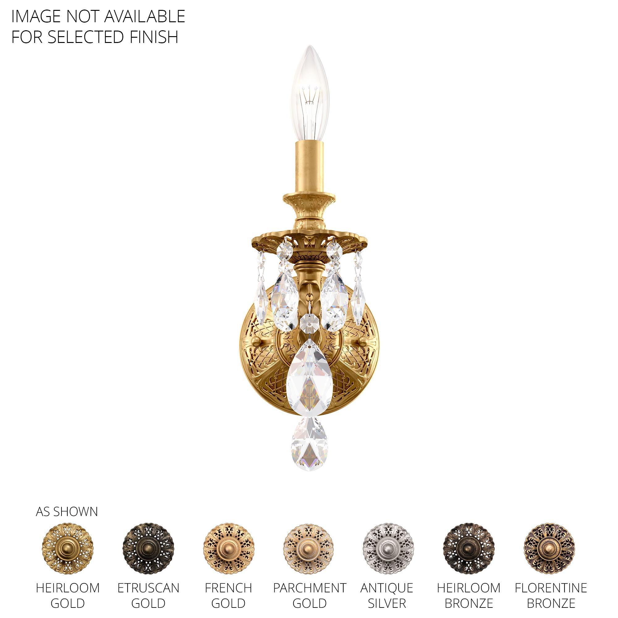 Shown in Florentine Bronze finish and Clear Radiance crystal