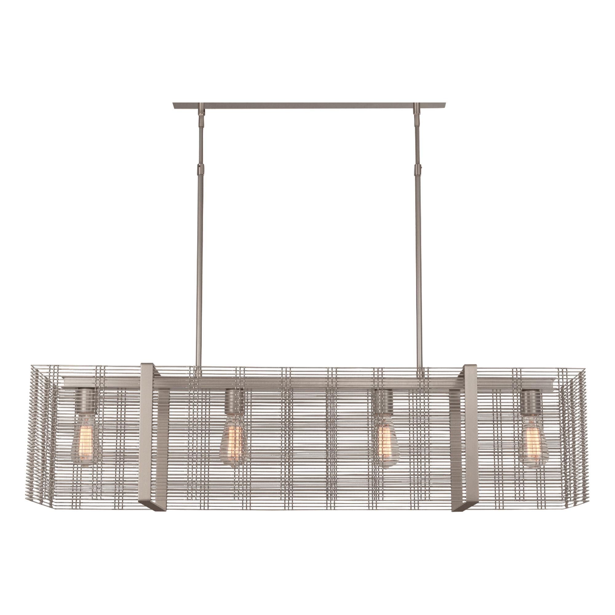 Downtown Mesh 44 Inch 4 Light Linear Suspension Light by Hammerton Studio