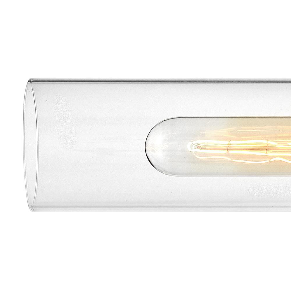 Shown in Black with Heritage Brass Accents finish and Clear glass