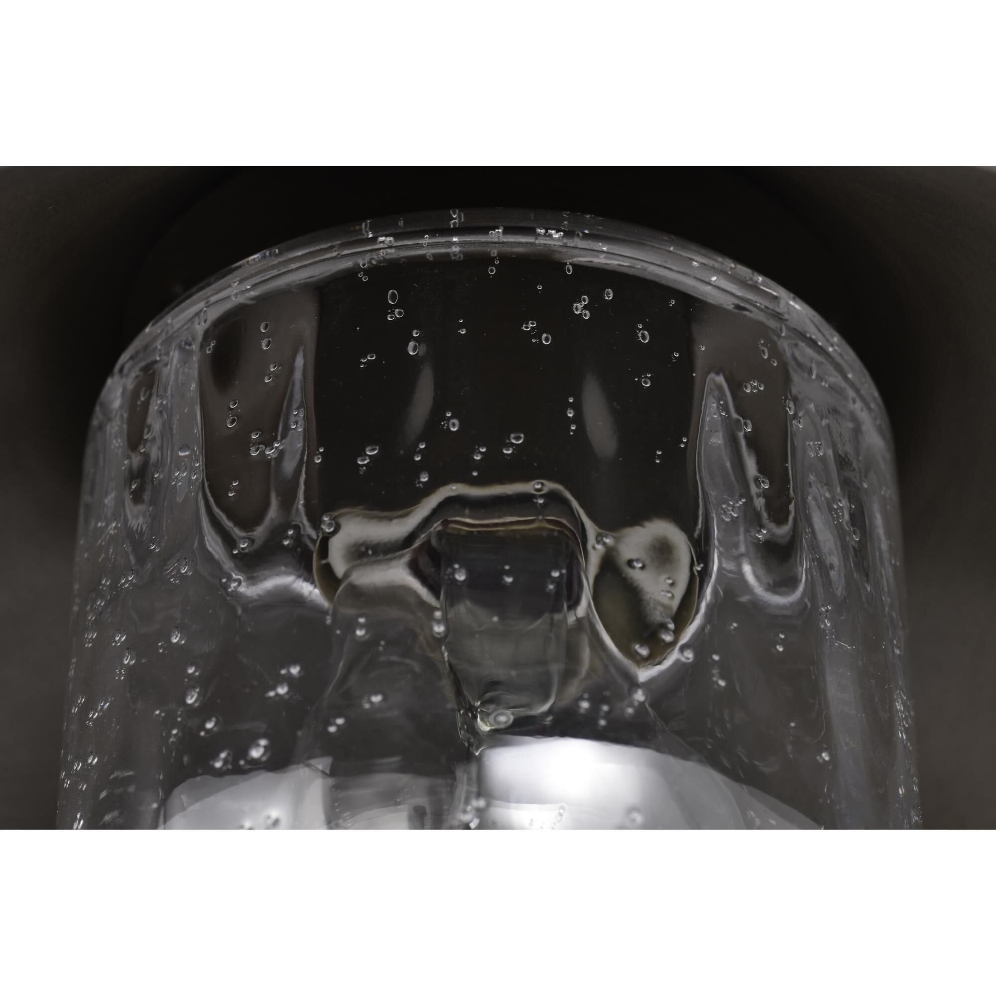 Shown in Bronze finish and Clear Seeded glass