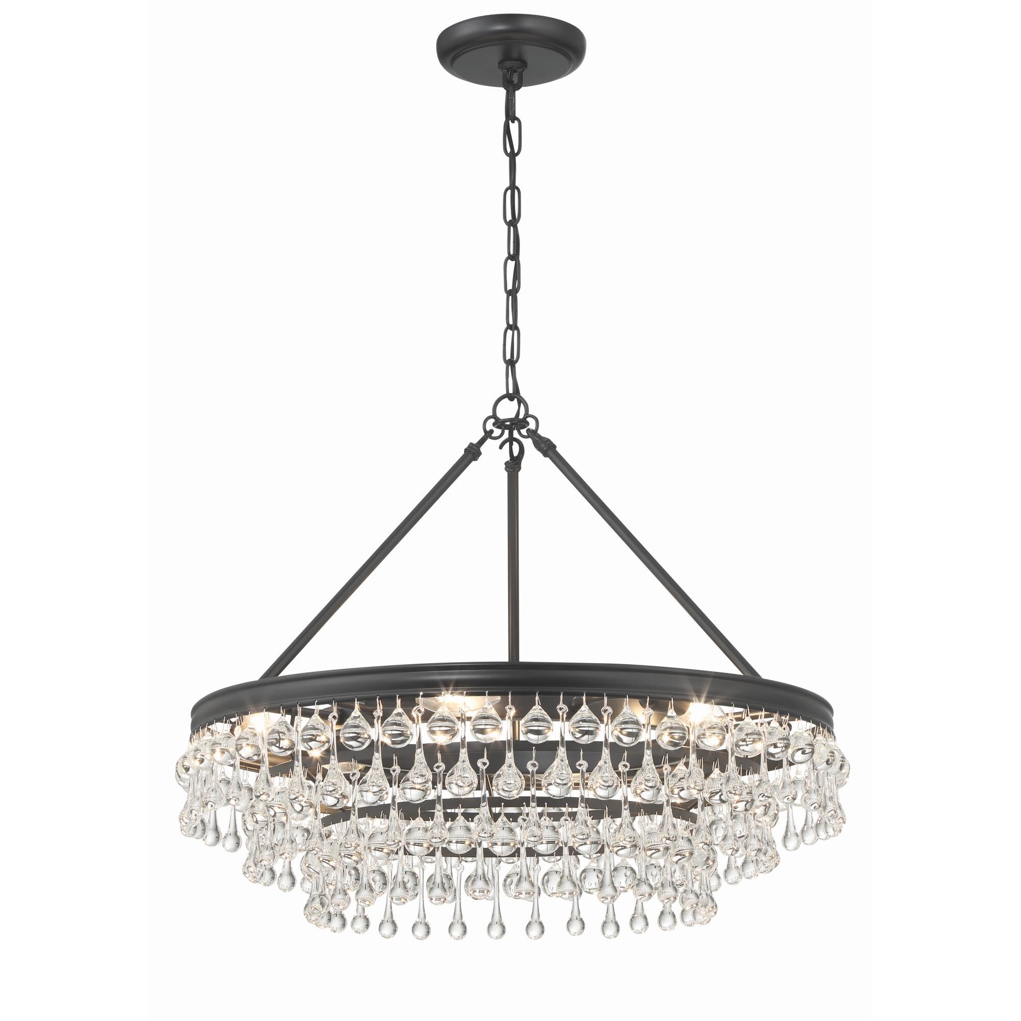 Calypso 25 Inch 6 Light Chandelier by Crystorama