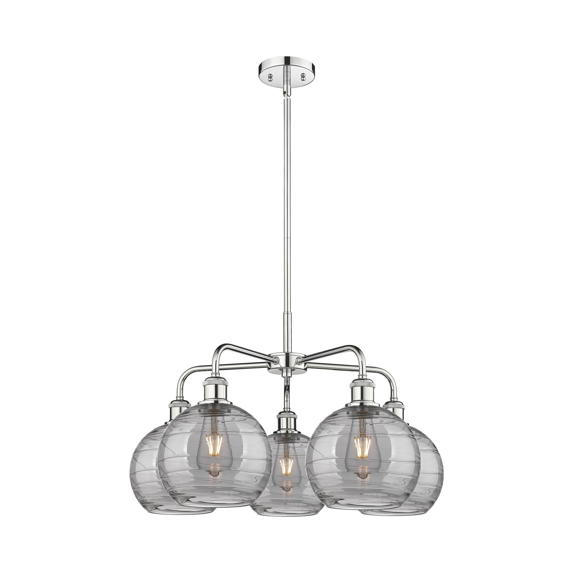 Bruno Marashlian Athens Deco Swirl Chandelier by Innovations Lighting