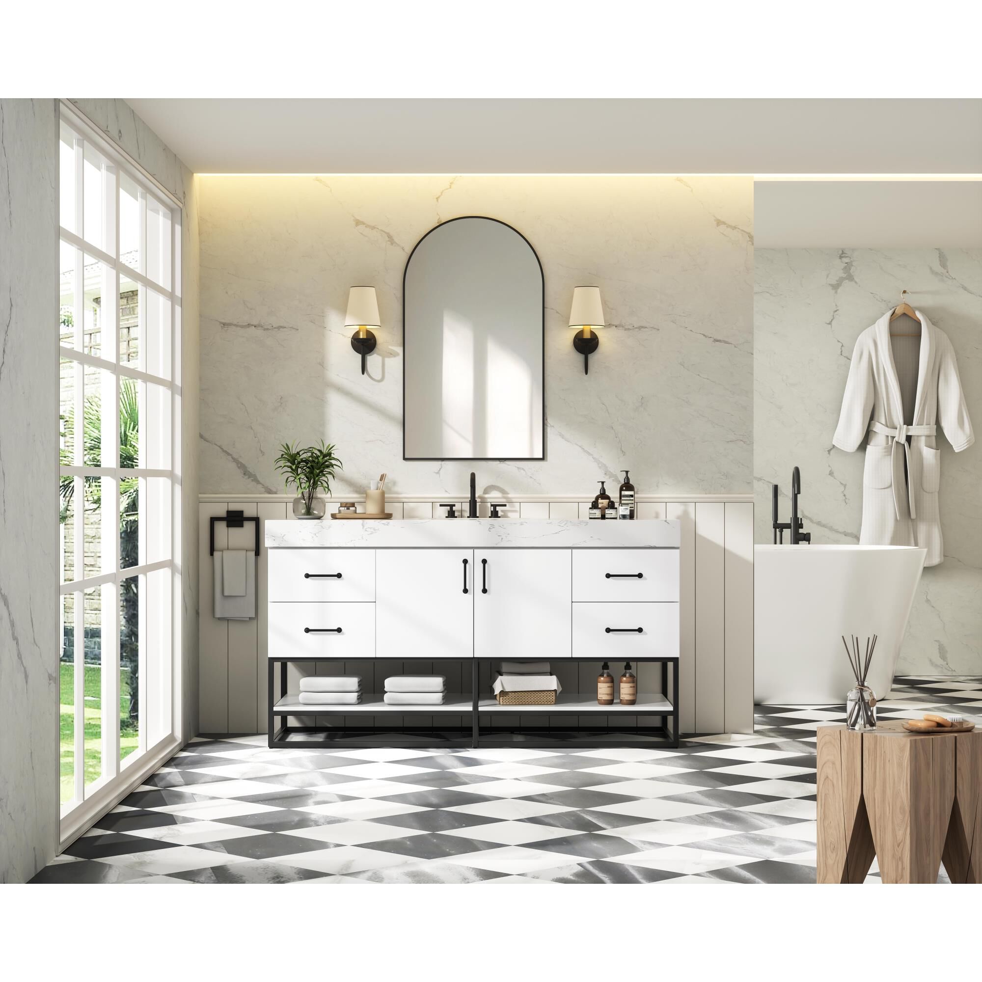 Caroline 60 Inch Bath Vanity by Elegant Dcor