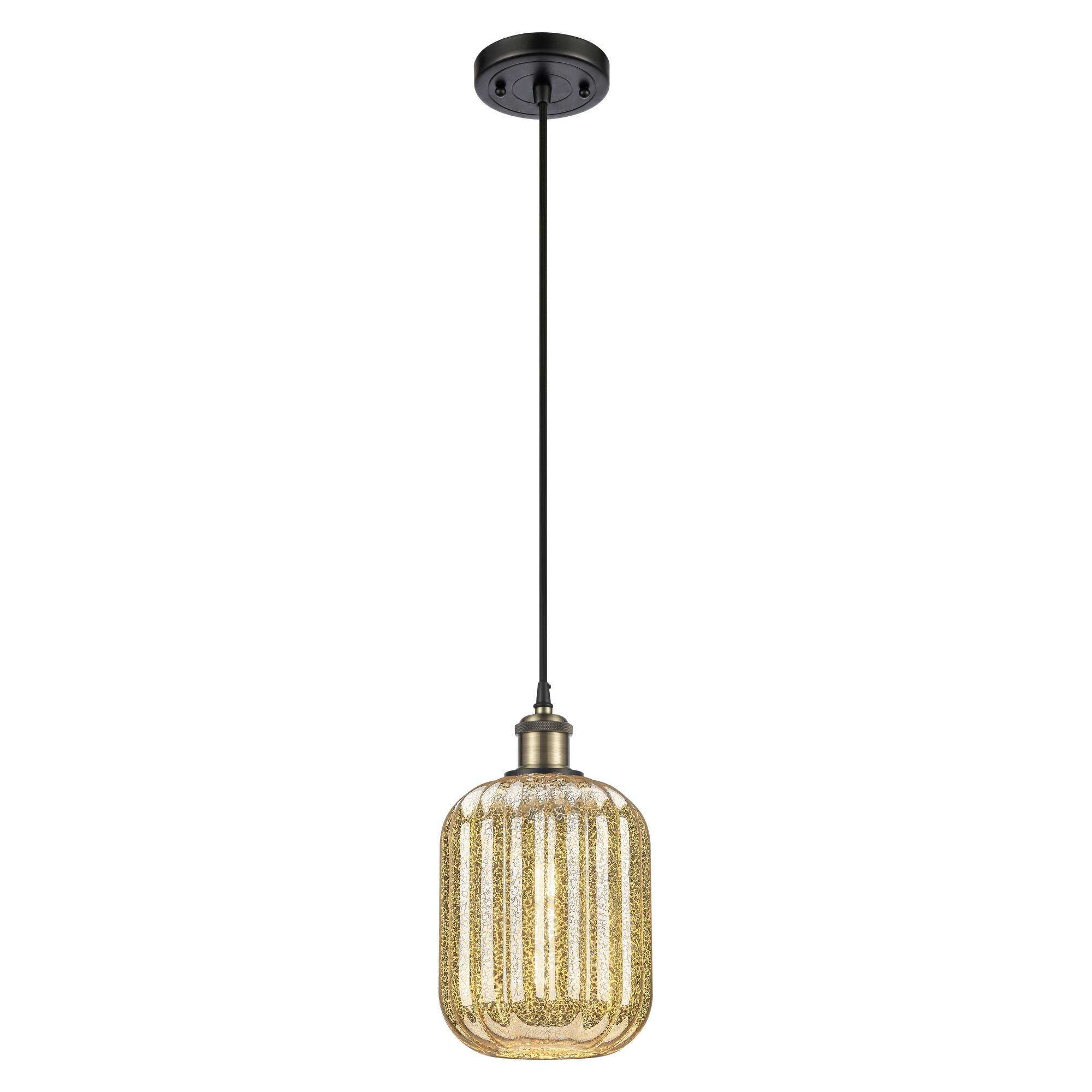 Shown in Black Antique Brass finish and Mercury glass
