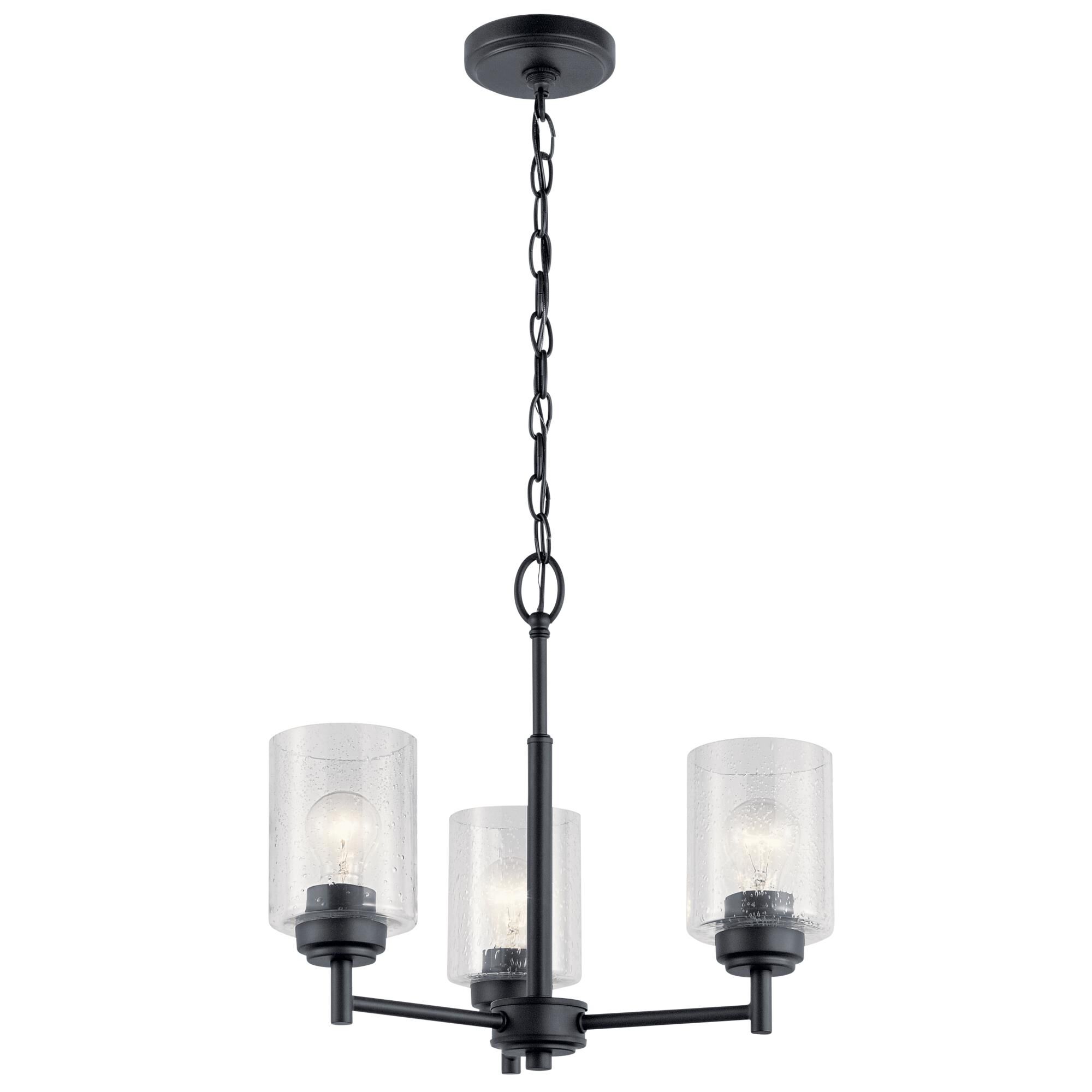 Shown in Black finish and Clear Seeded glass