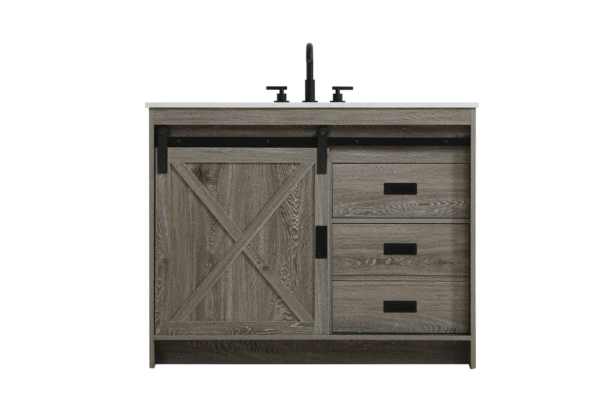 Shown in Rustic Grey finish