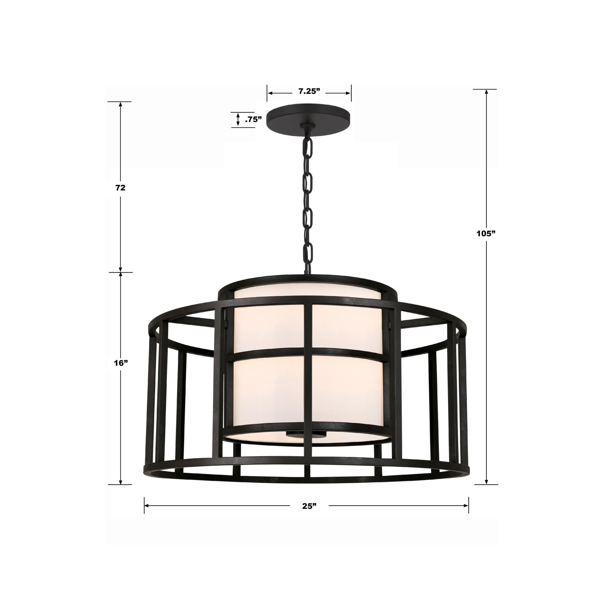 Brian Patrick Flynn Holton 25 Inch Large Pendant by Crystorama