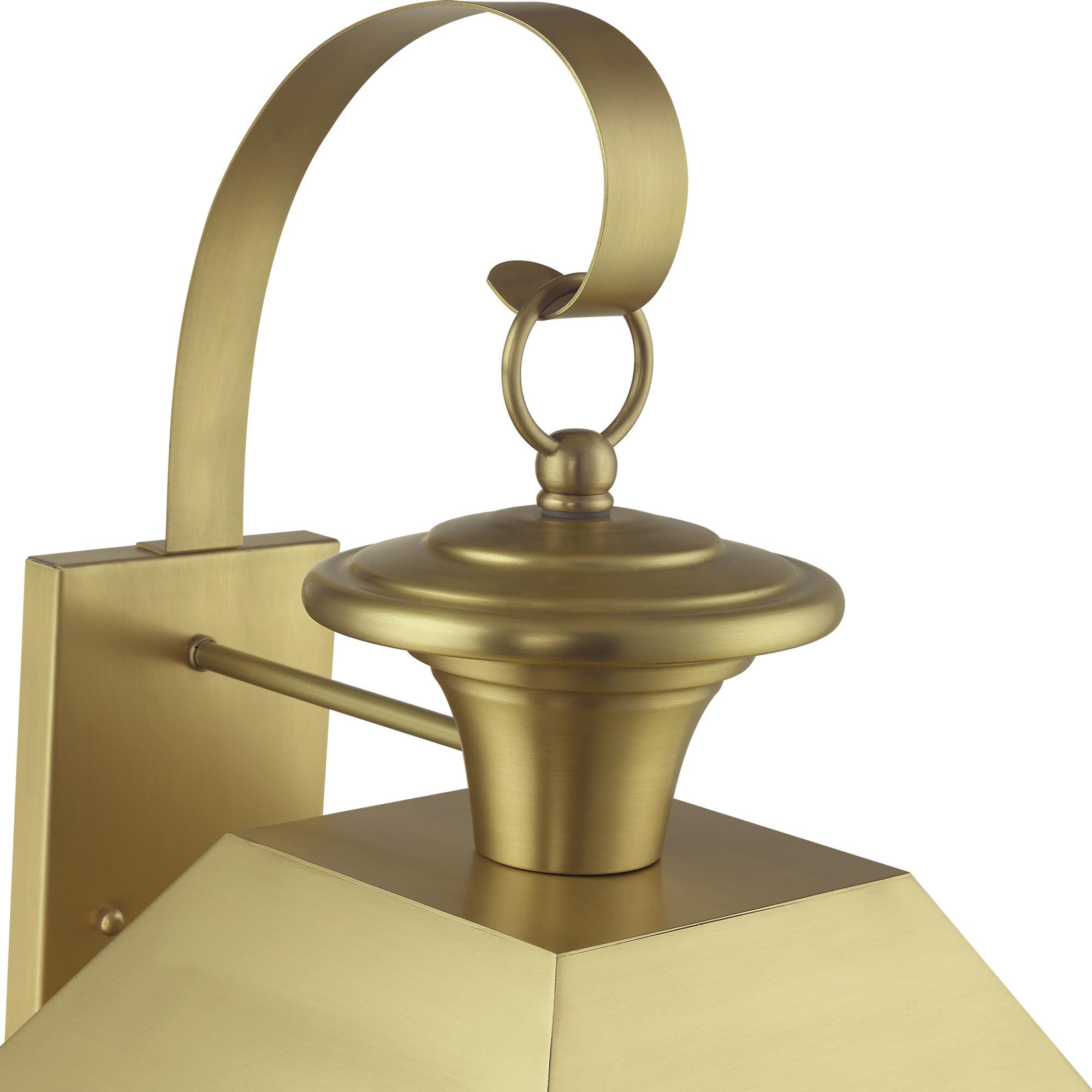 Shown in Natural Brass finish and Clear glass