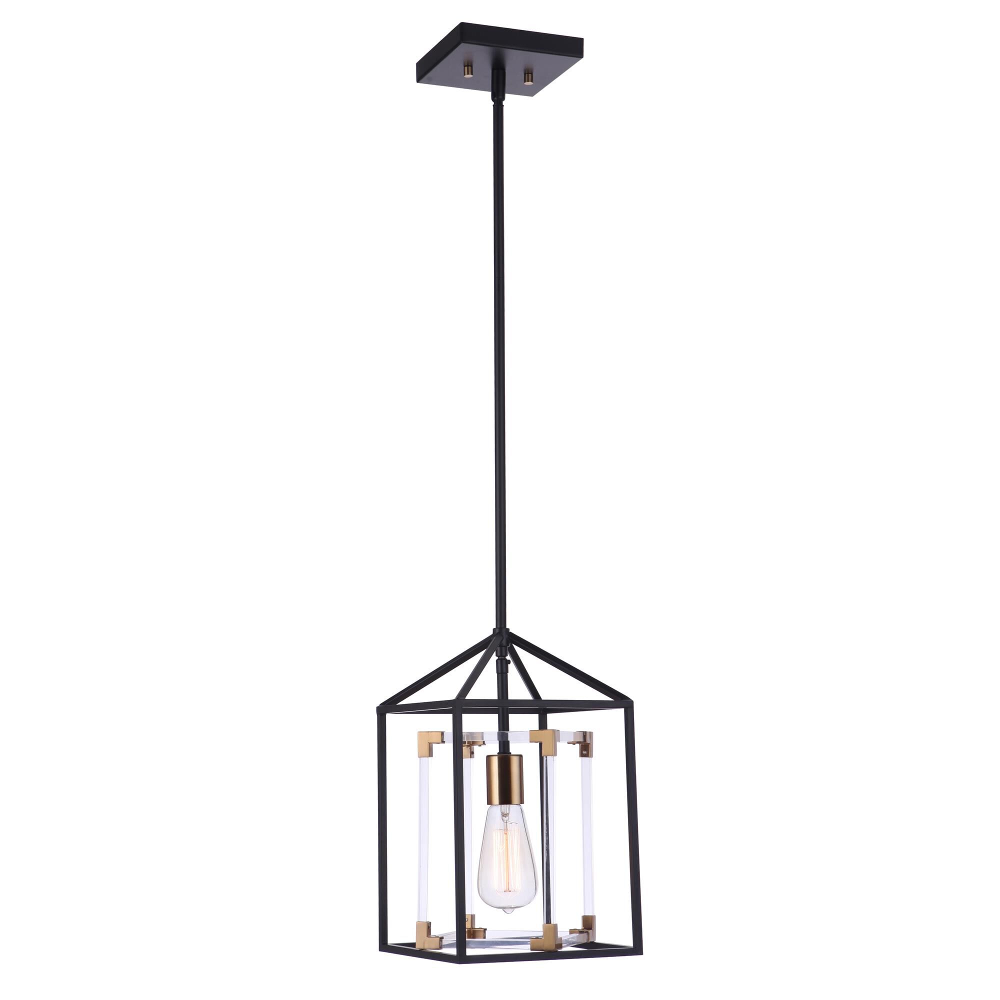 Shown in Flat Black/Satin Brass finish