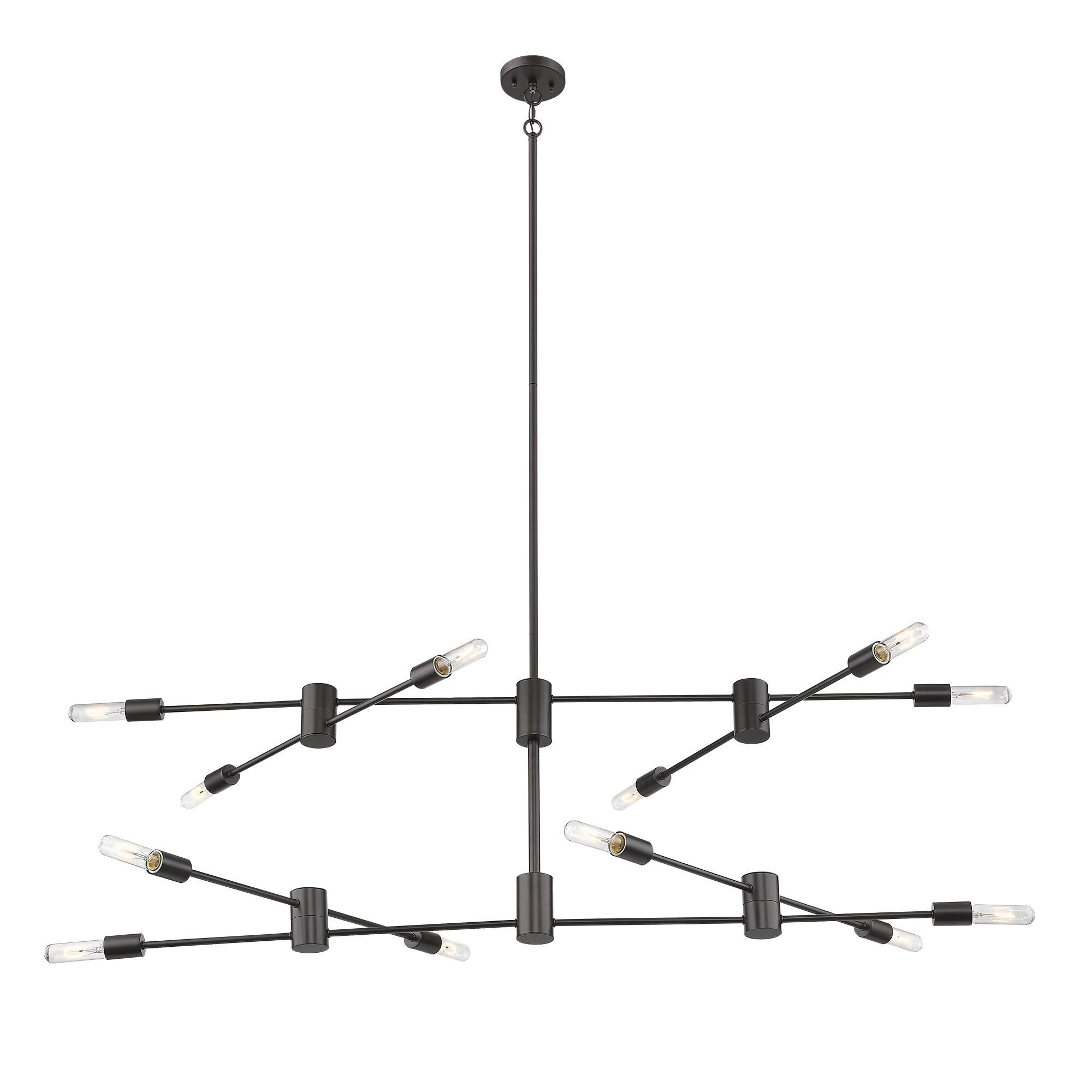 Eglo Willsboro 55 Inch 12 Light Linear Suspension Light by Eglo Lighting