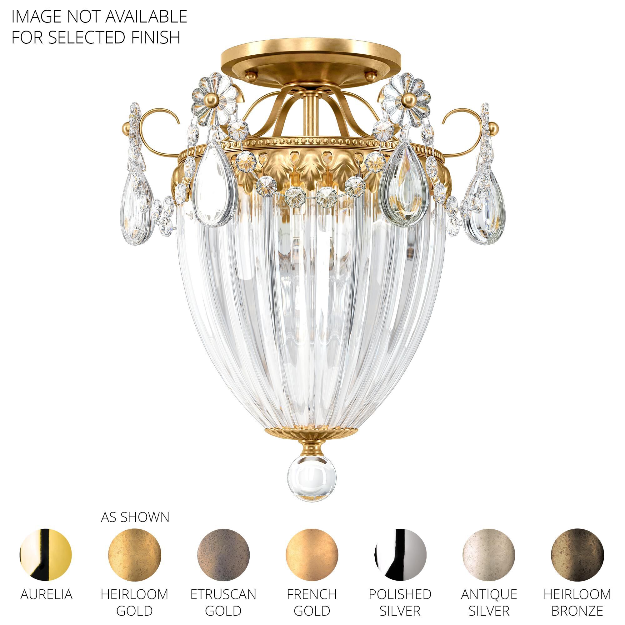 Shown in Polished Gold finish and Clear Radiance crystal