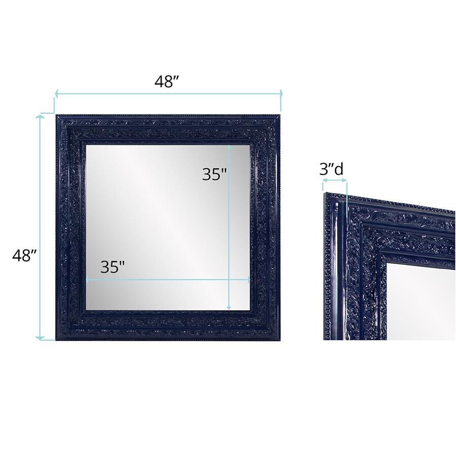 Nottingham Navy Blue Mirror Wall Mirror by Howard Elliott Collection