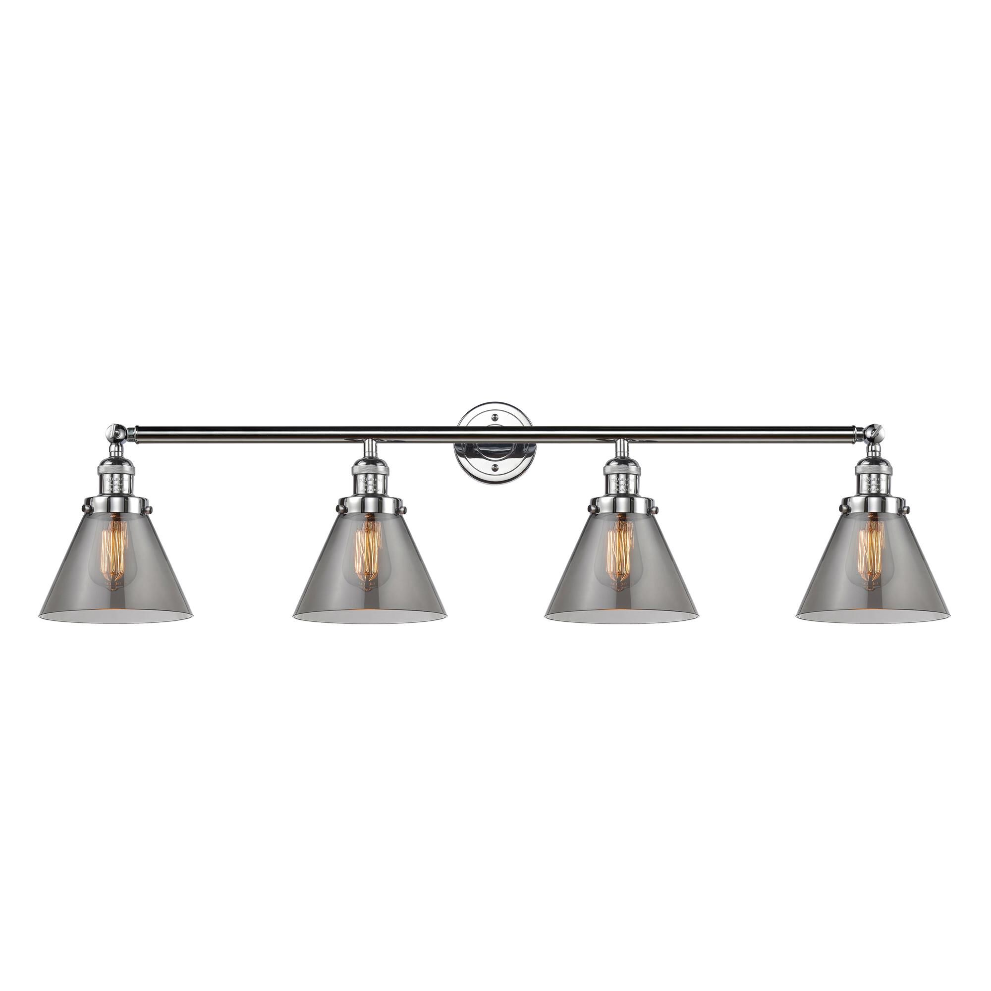 Shown in Polished Chrome finish and Smoked glass