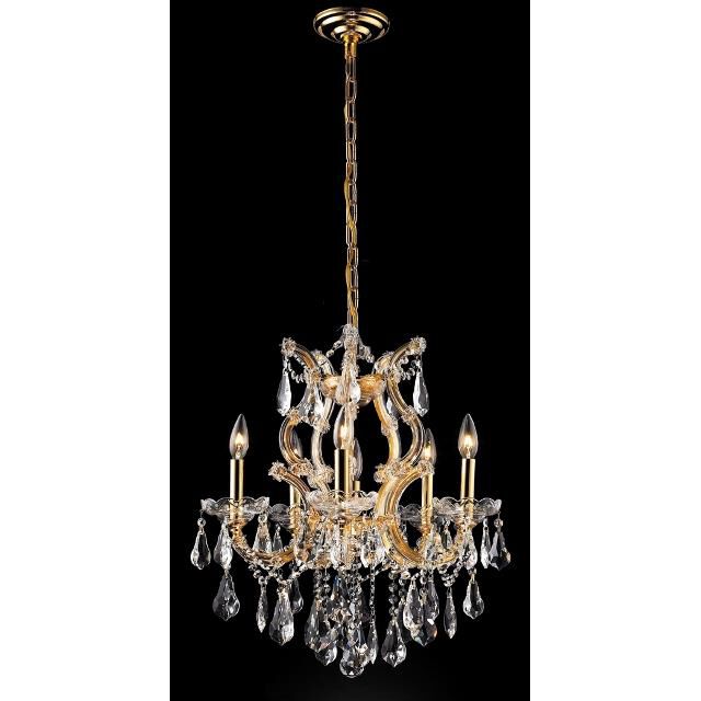 Maria Theresa 20 Inch 6 Light Mini Chandelier by Elegant Lighting