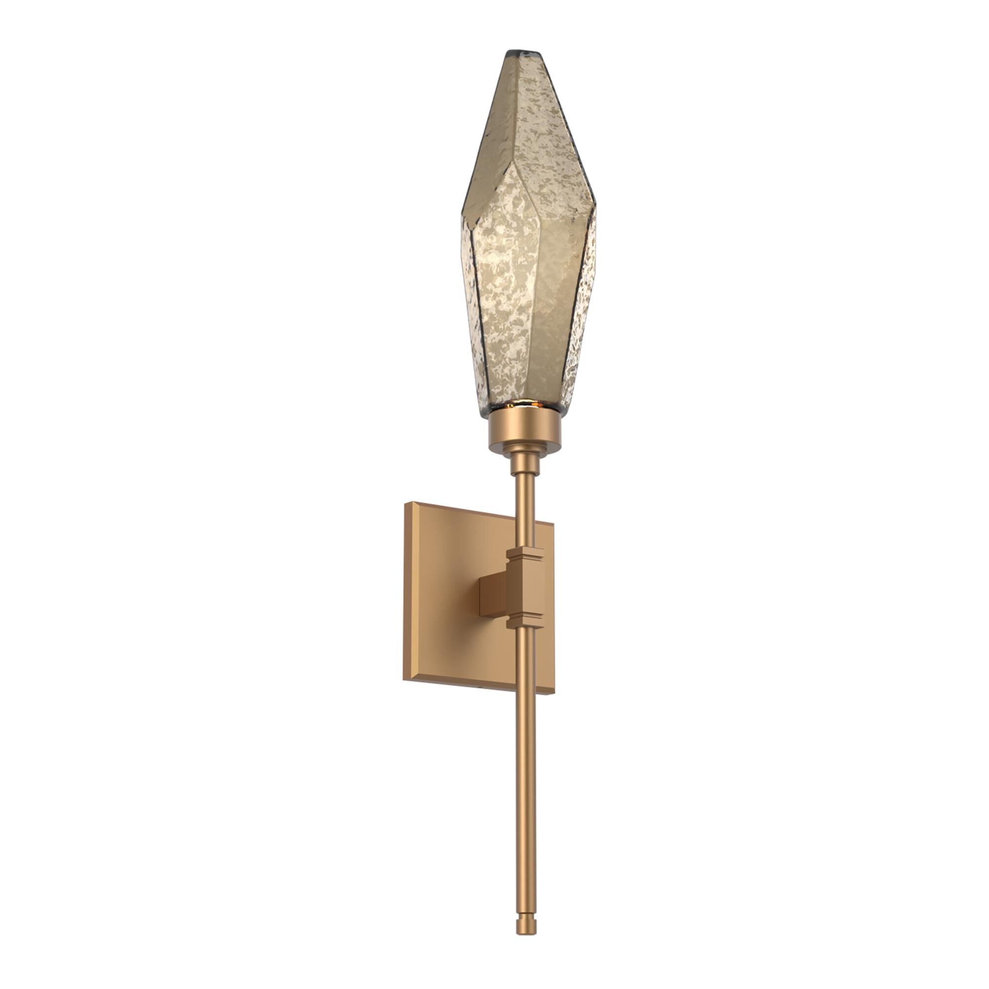 Shown in Novel Brass finish and Chilled Blown And Bronze glass
