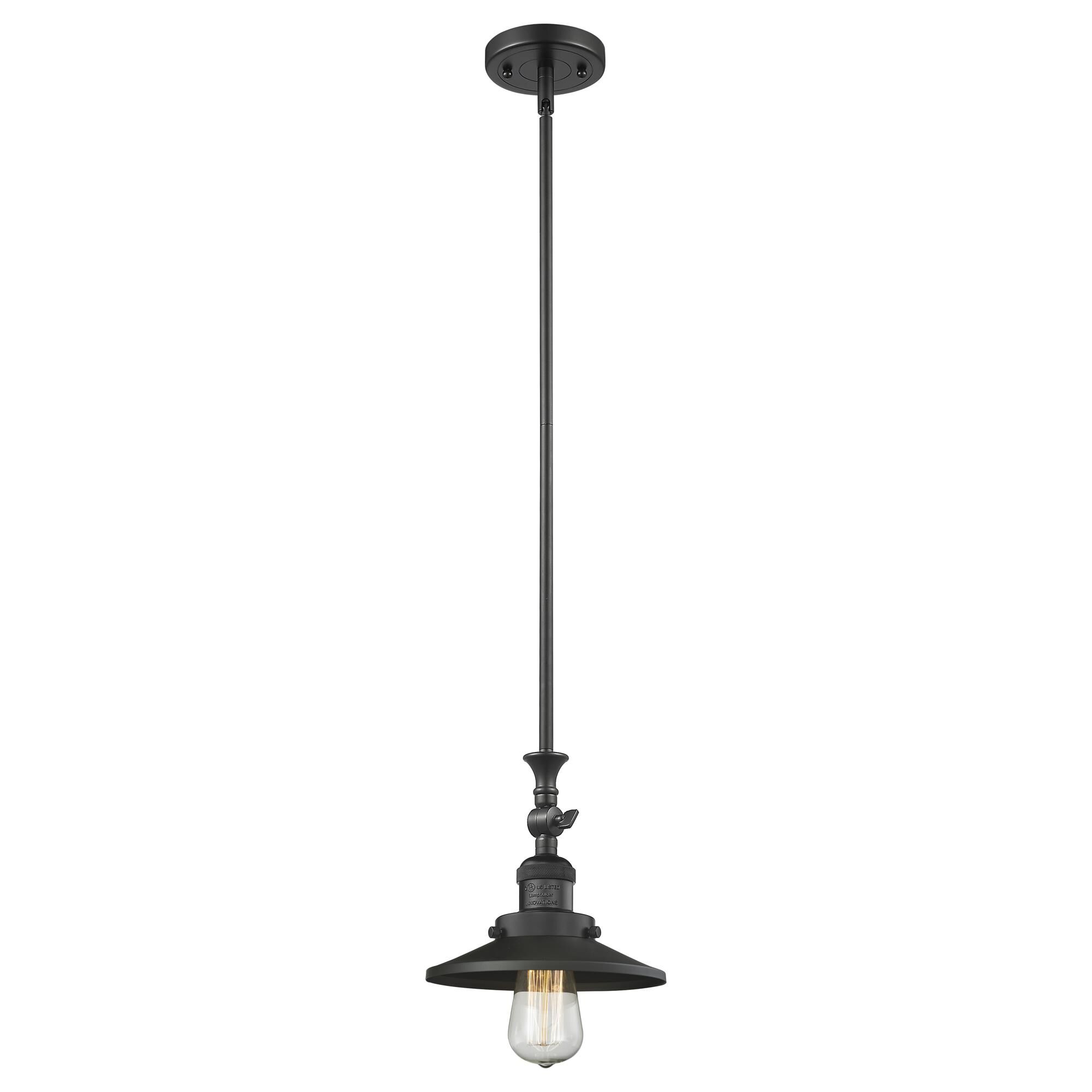 Shown in Matte Black finish and Matte Black shade
