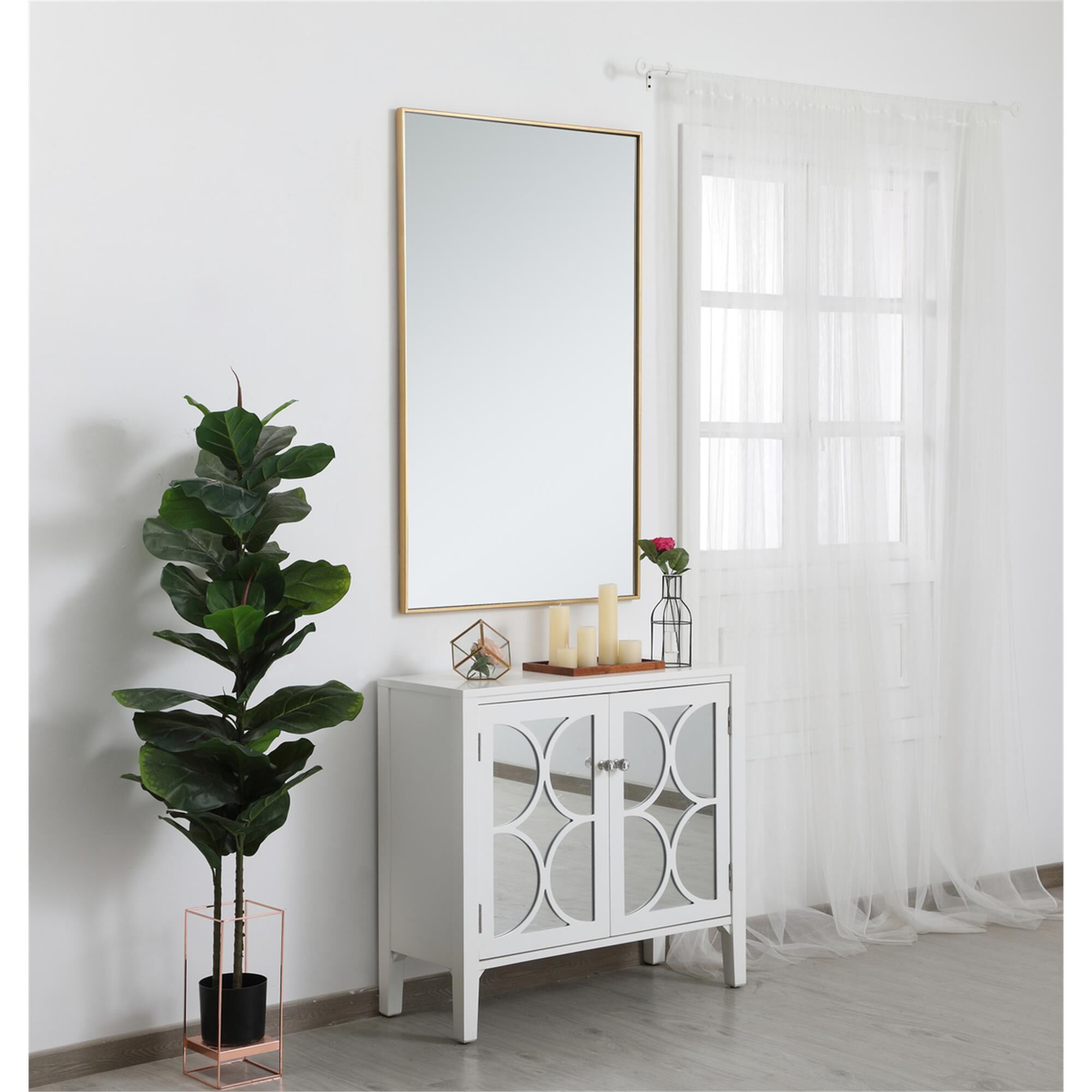 Shown in Black finish and Clear Mirror Beveled glass