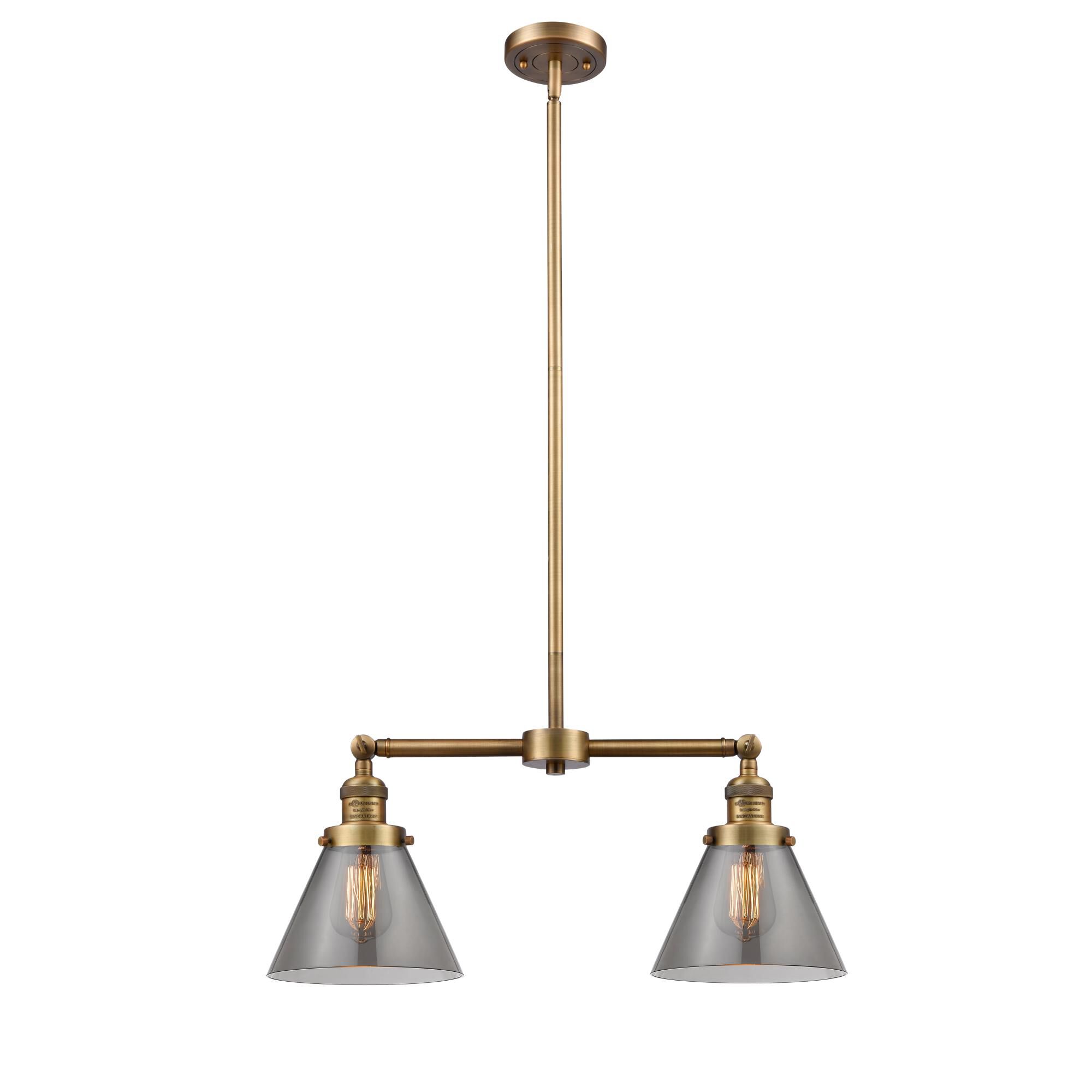 Shown in Brushed Brass finish and Smoked glass