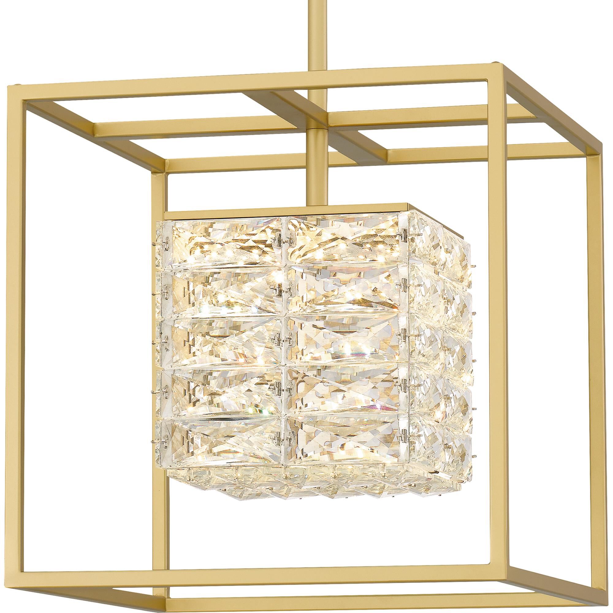 Shown in Soft Gold finish and Clear Glass Crystal shade