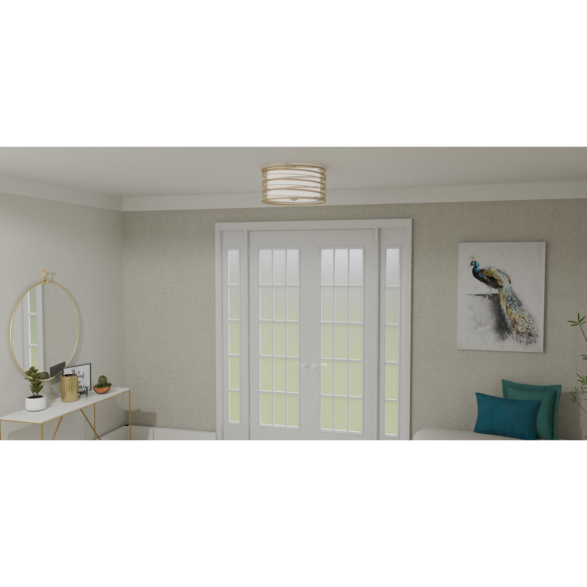 Spiral 20 Inch 3 Light Semi Flush Mount by Quoizel