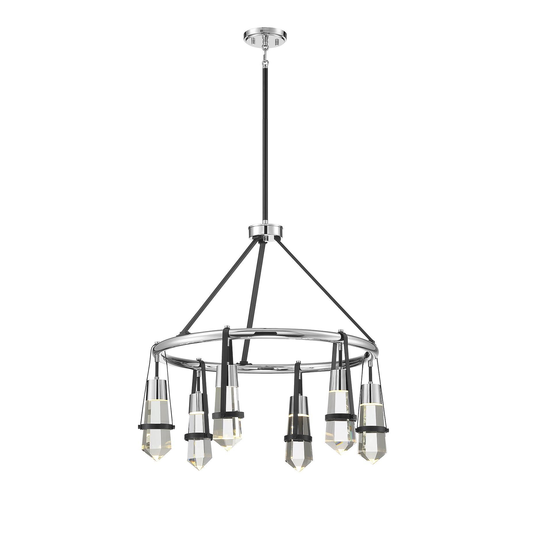 Denali 28 Inch 6 Light LED Chandelier by Savoy House