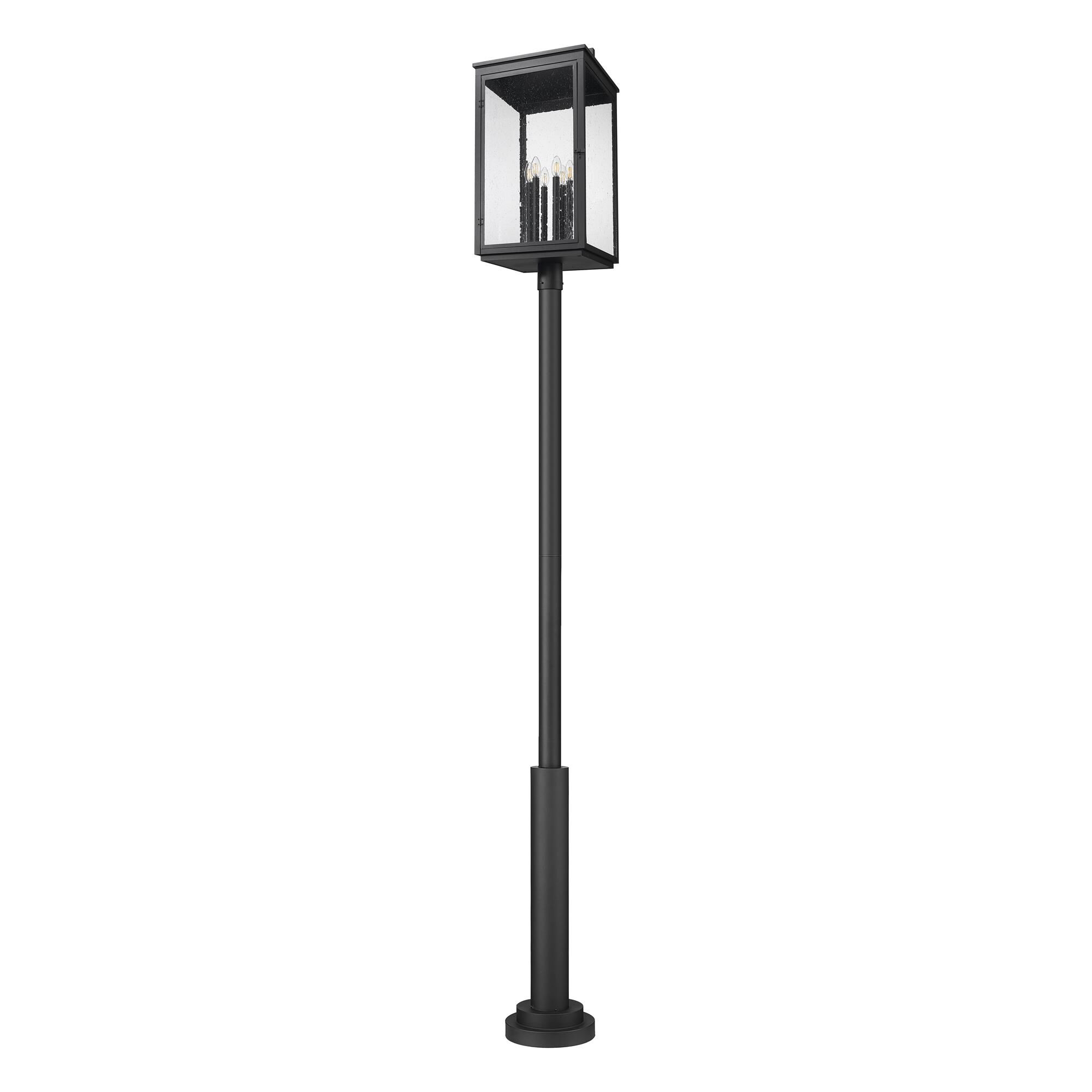 Shown in Sand Black finish and Clear Seedy glass and Clear Seedy shade
