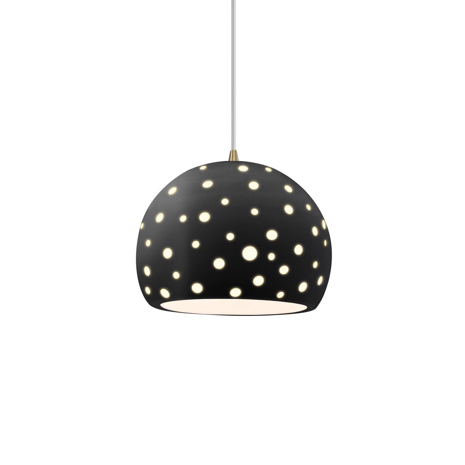 Perforated Globe 7 Inch Mini Pendant by Justice Design Group